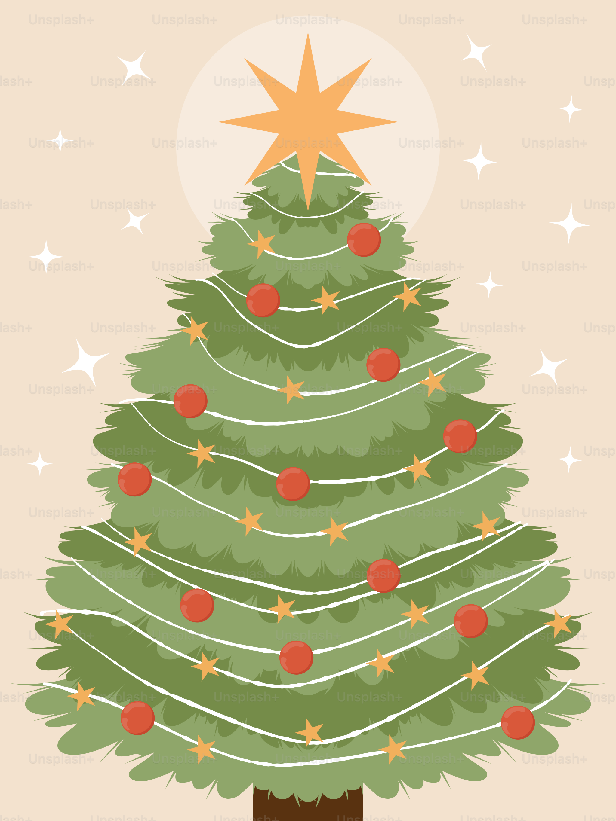 A christmas tree with a star on top