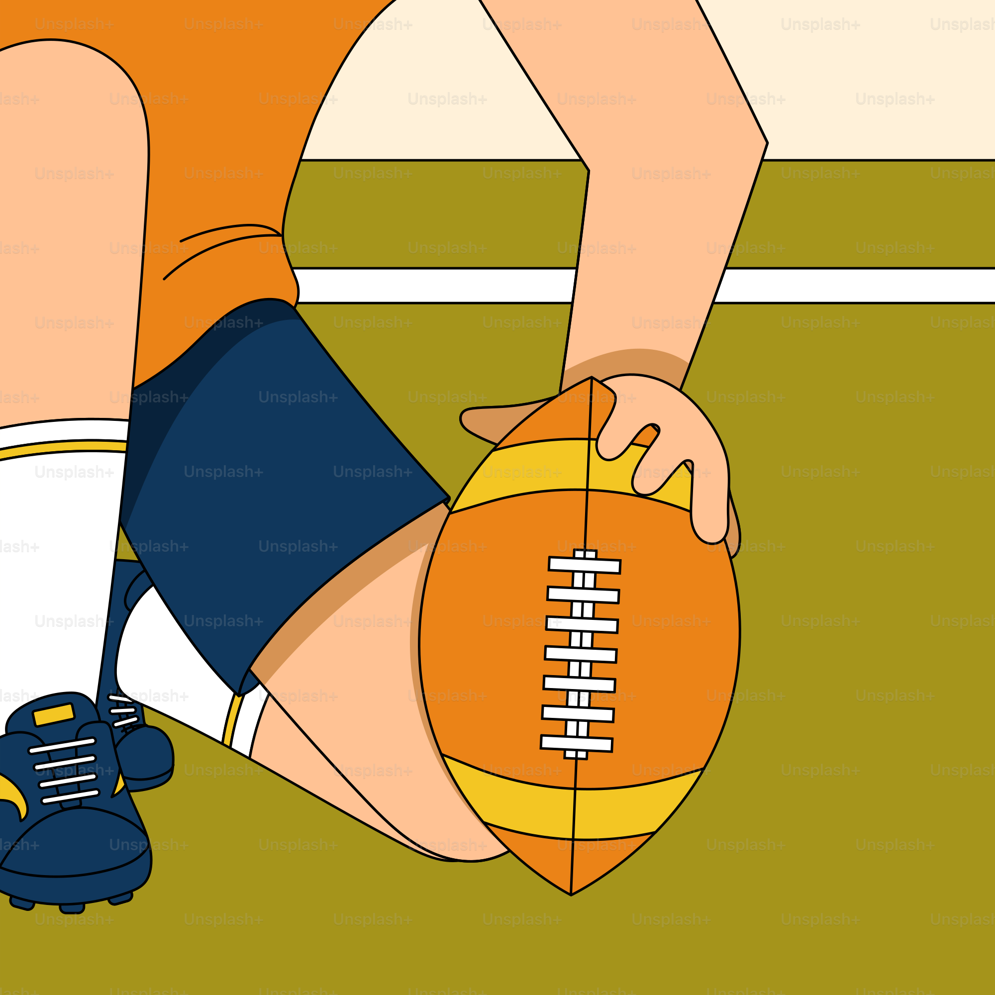 Una persona che tiene un pallone da calcio su un campo