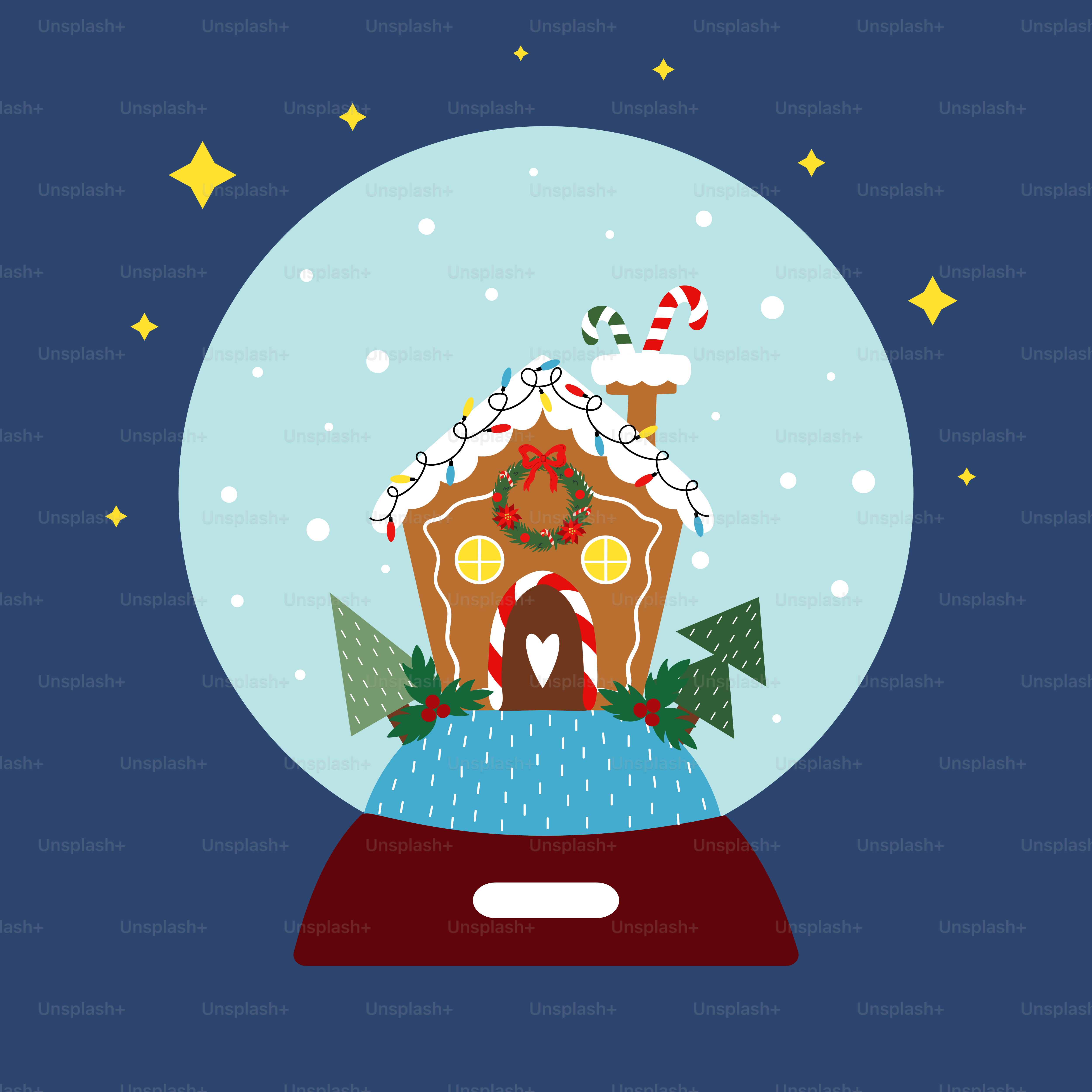 A snow globe with a house inside of it