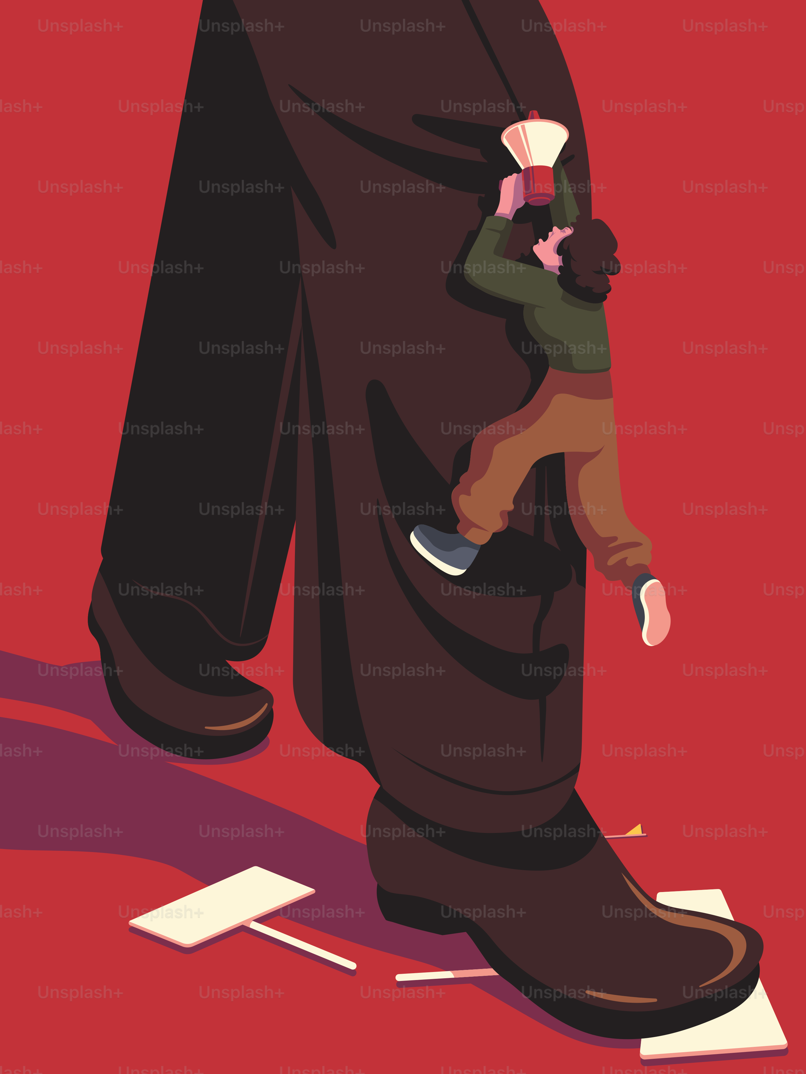 A man holding a child in his arms