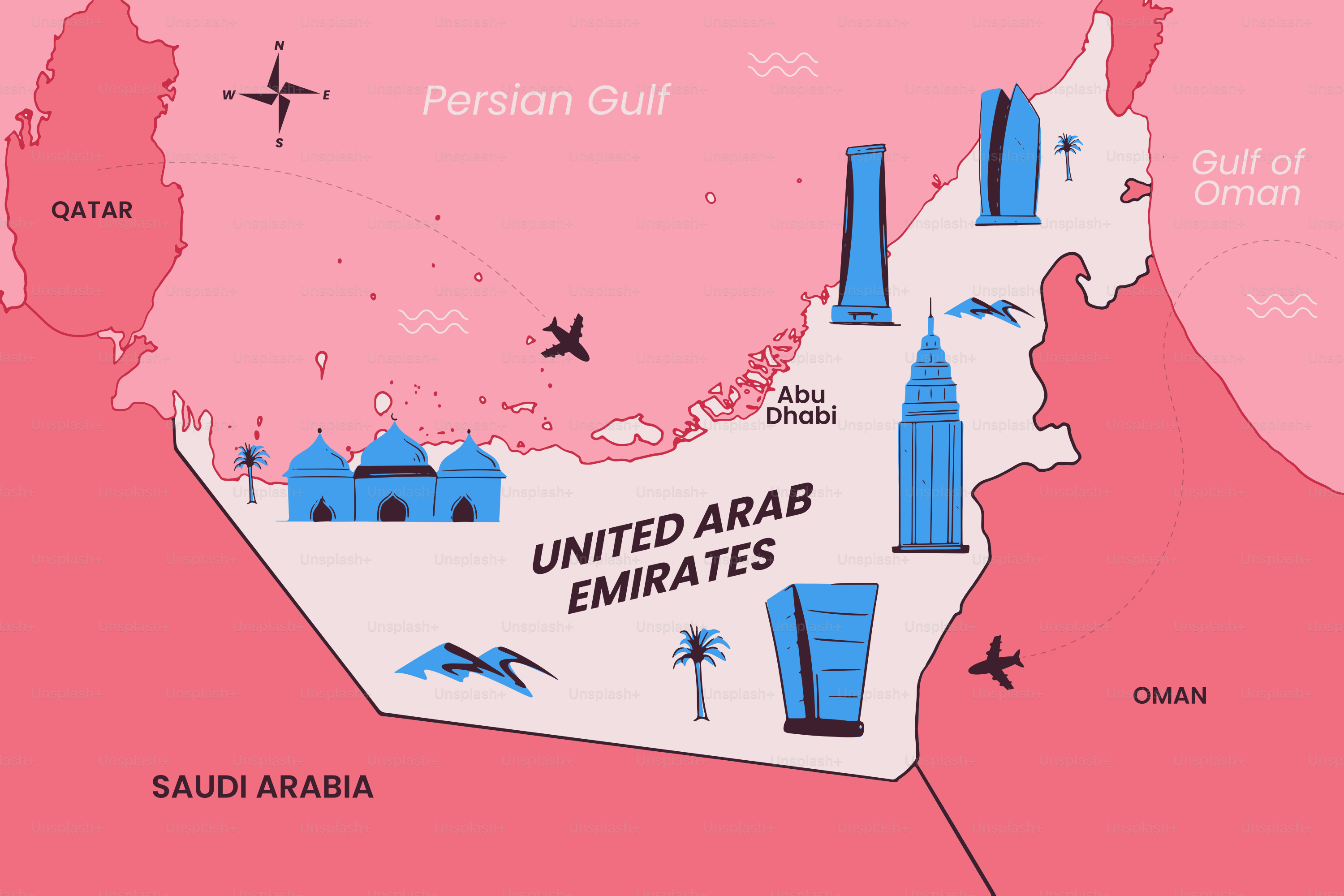 아랍에미리트 지도 벡터 – Unsplash의 여행하다 이미지
