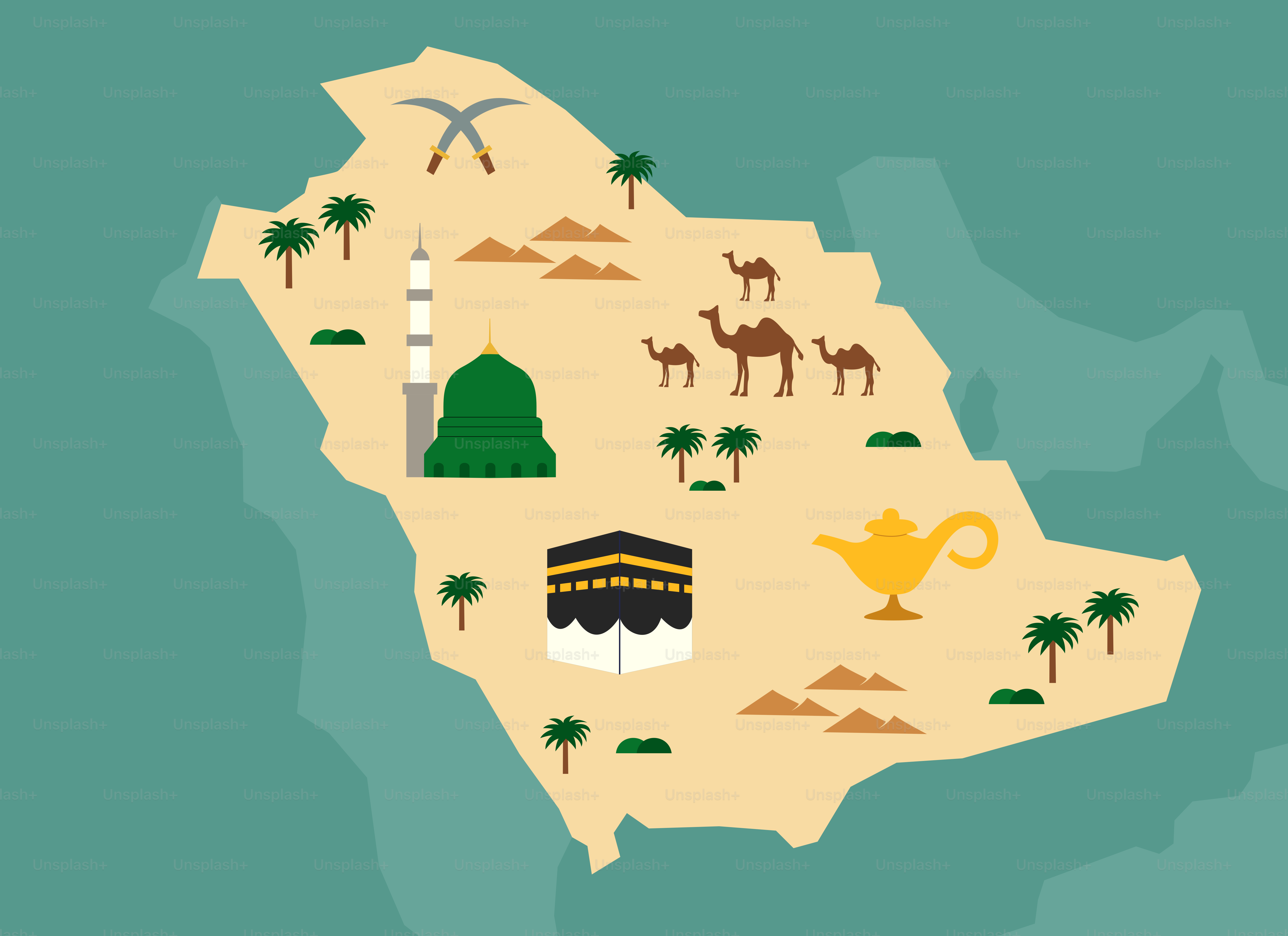 A map of the country of jordan