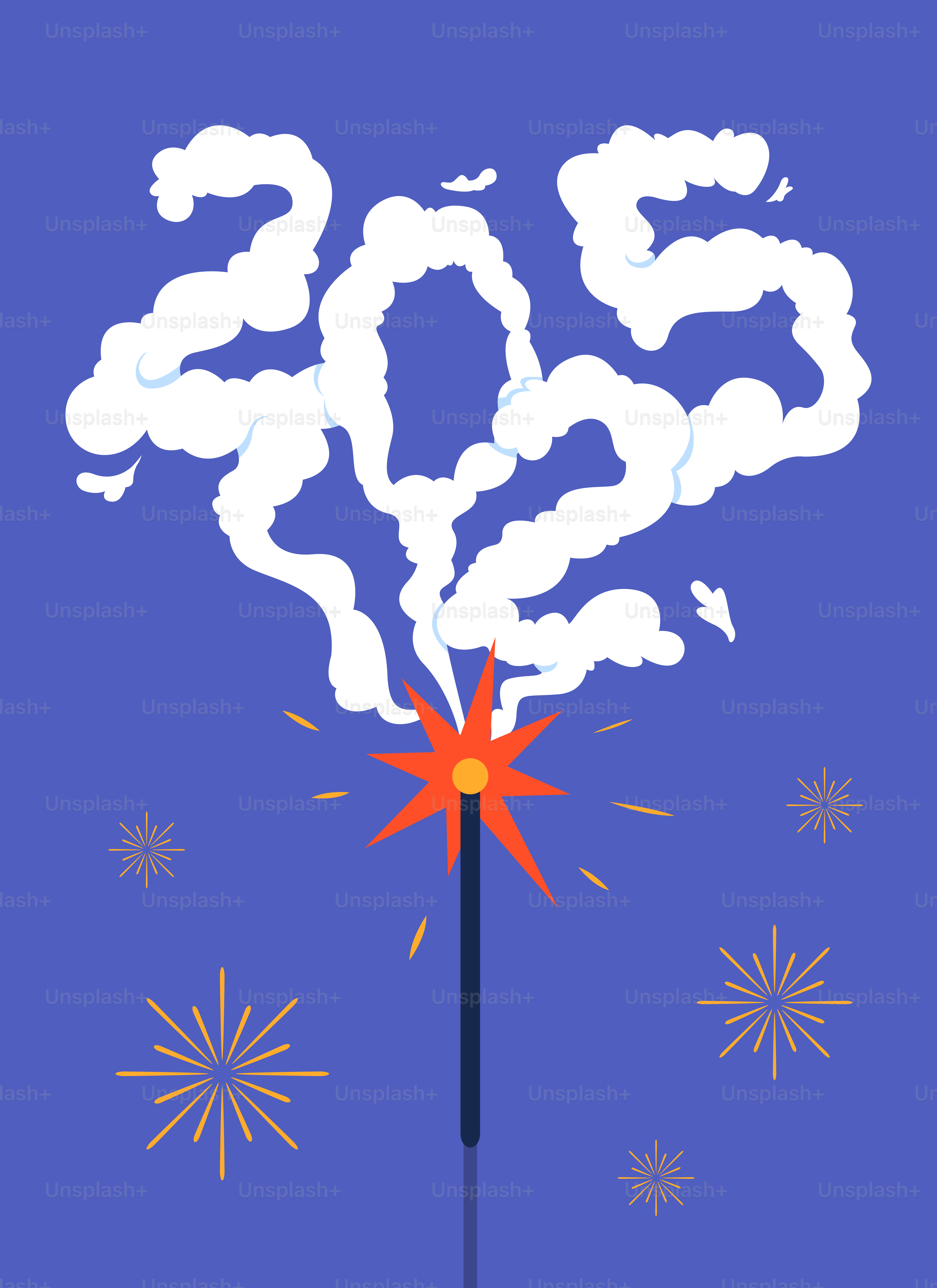 Um fundo azul com fogos de artifício e o número vinte e vinte