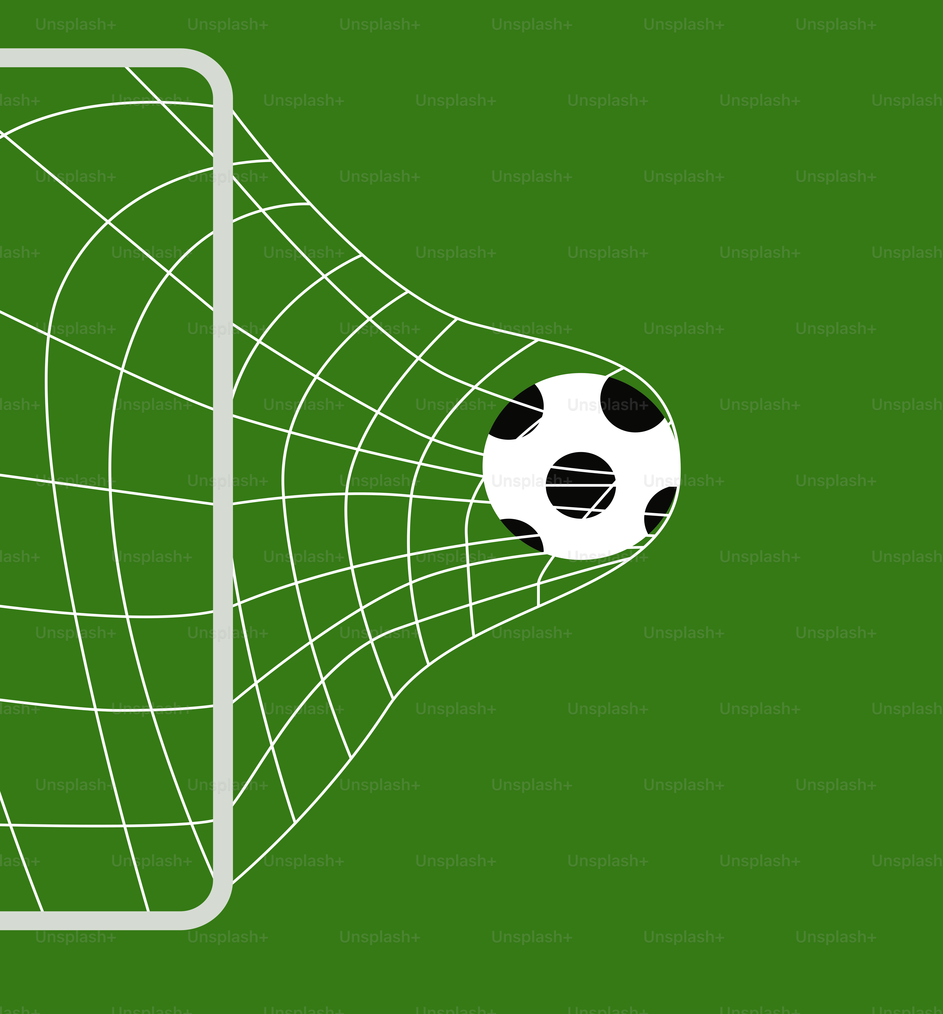 Una portería de fútbol con un balón dentro