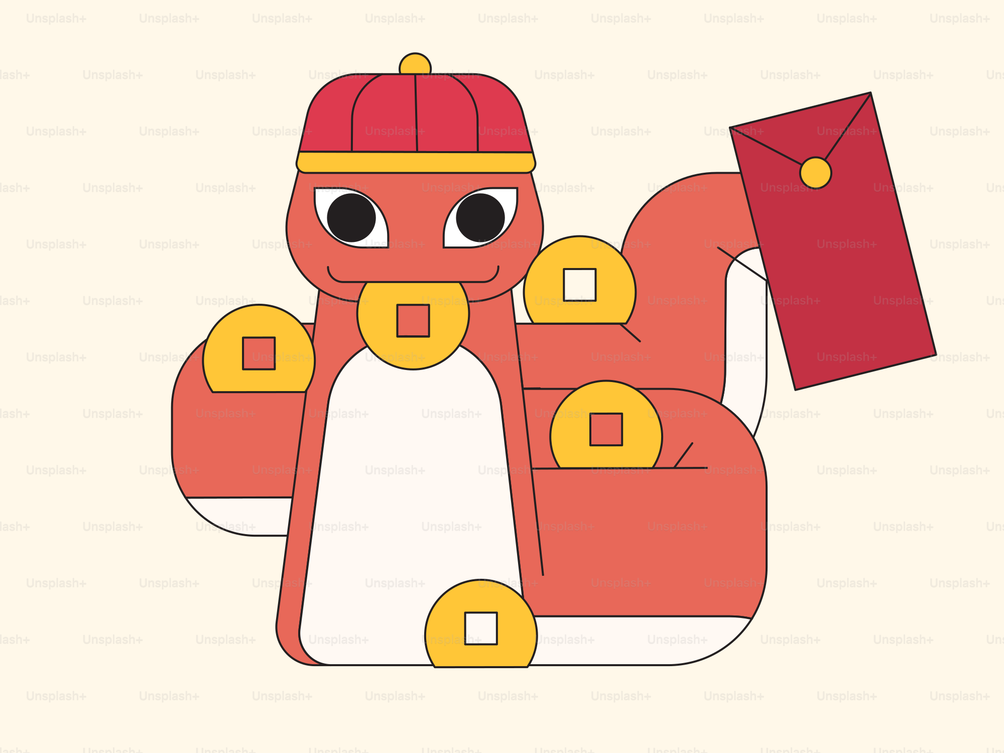 A picture of a red and white object with a red tag