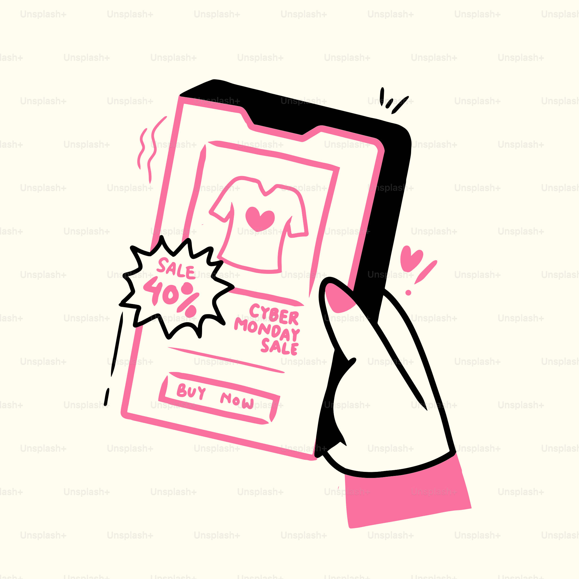 A hand holding a cell phone with a t - shirt on it