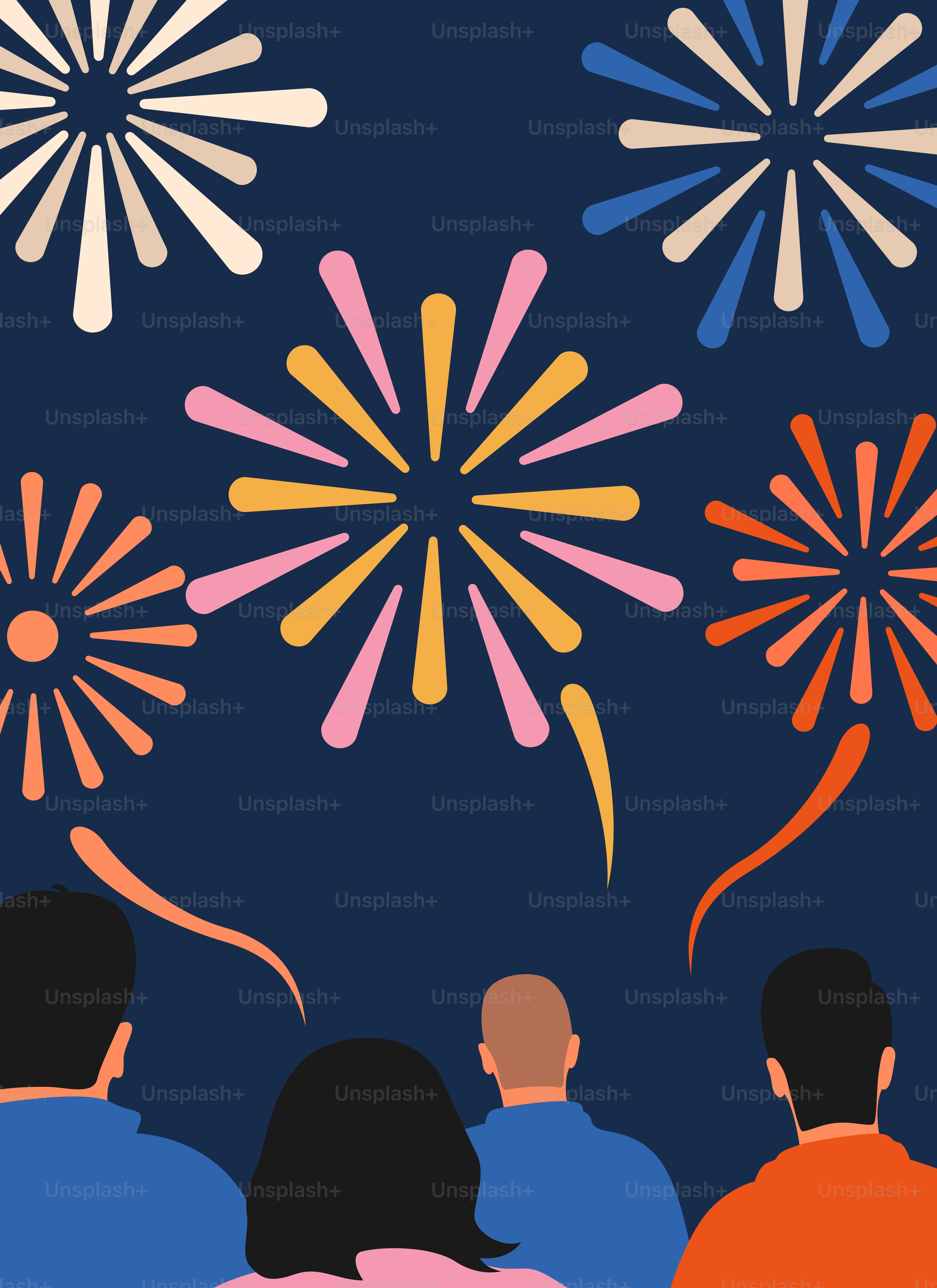 A crowd of people watching a fireworks display