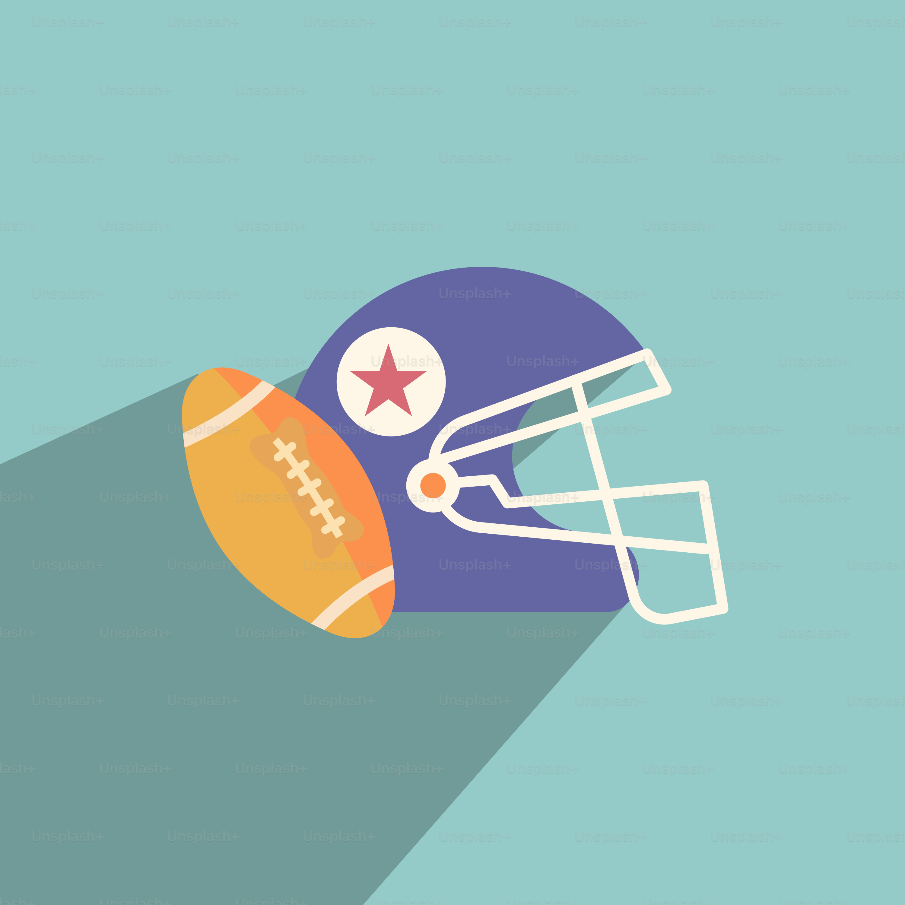 A football helmet with a star on it