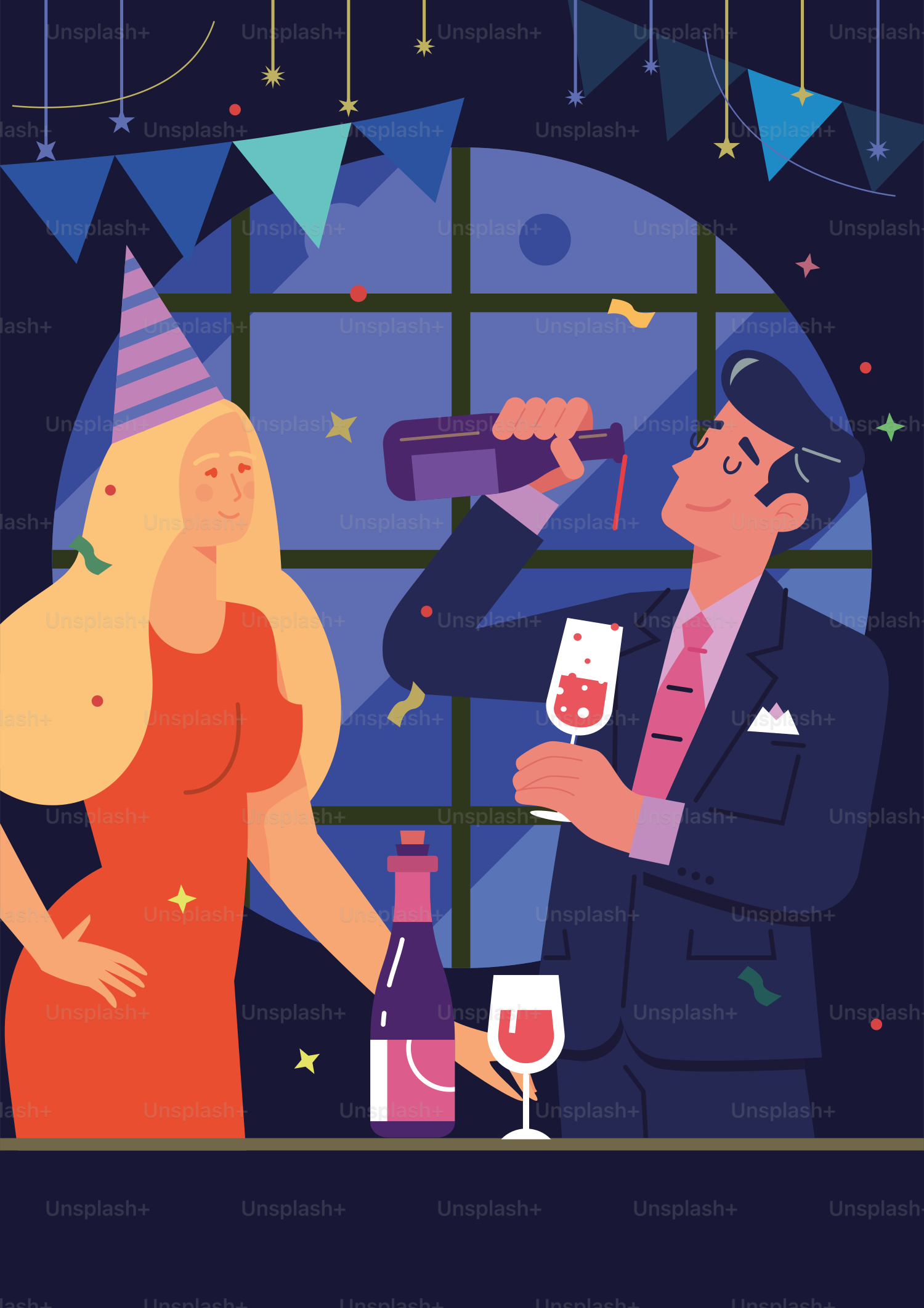 A man pouring a woman a glass of wine