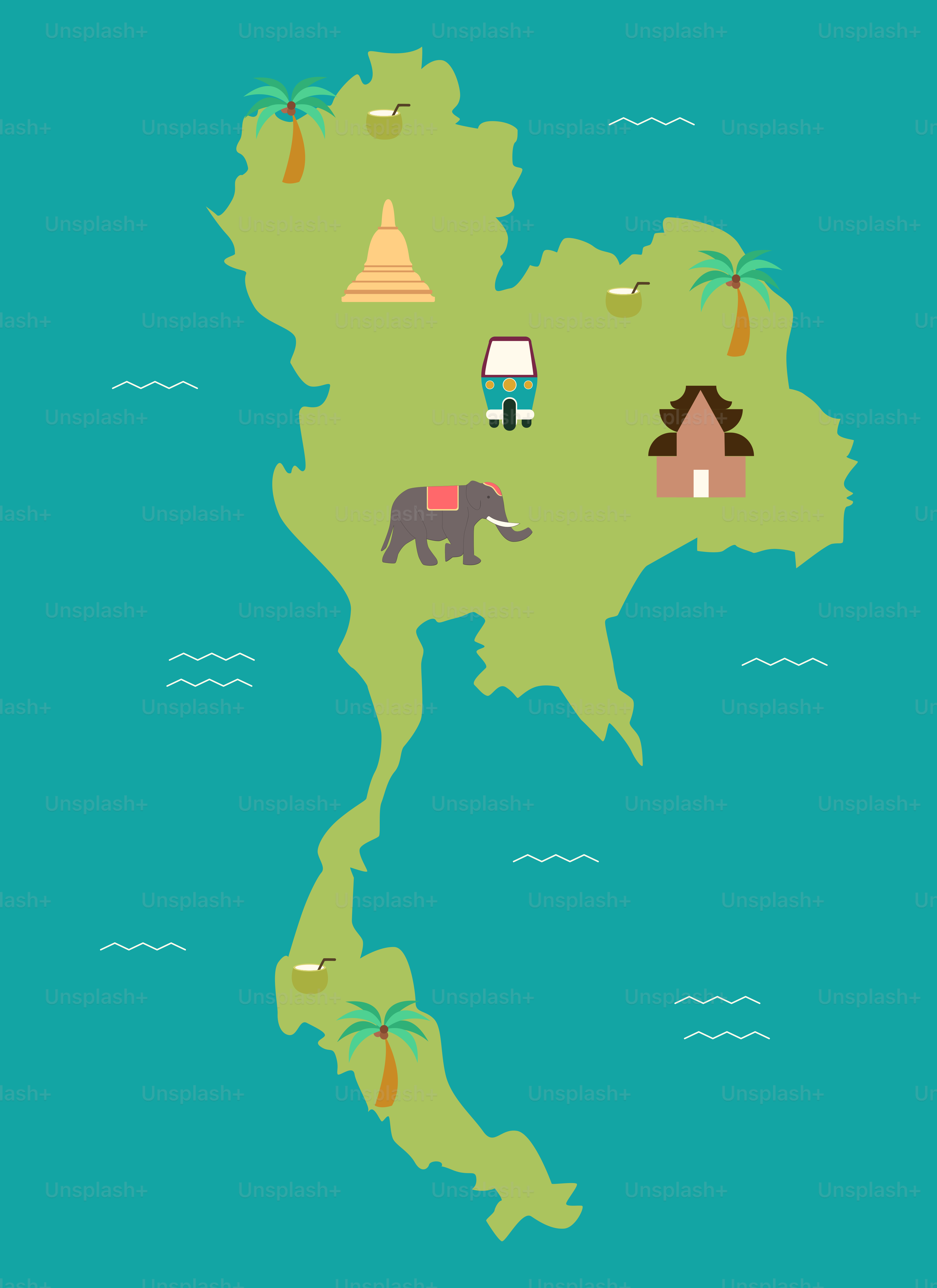 An illustrated map of the philippines