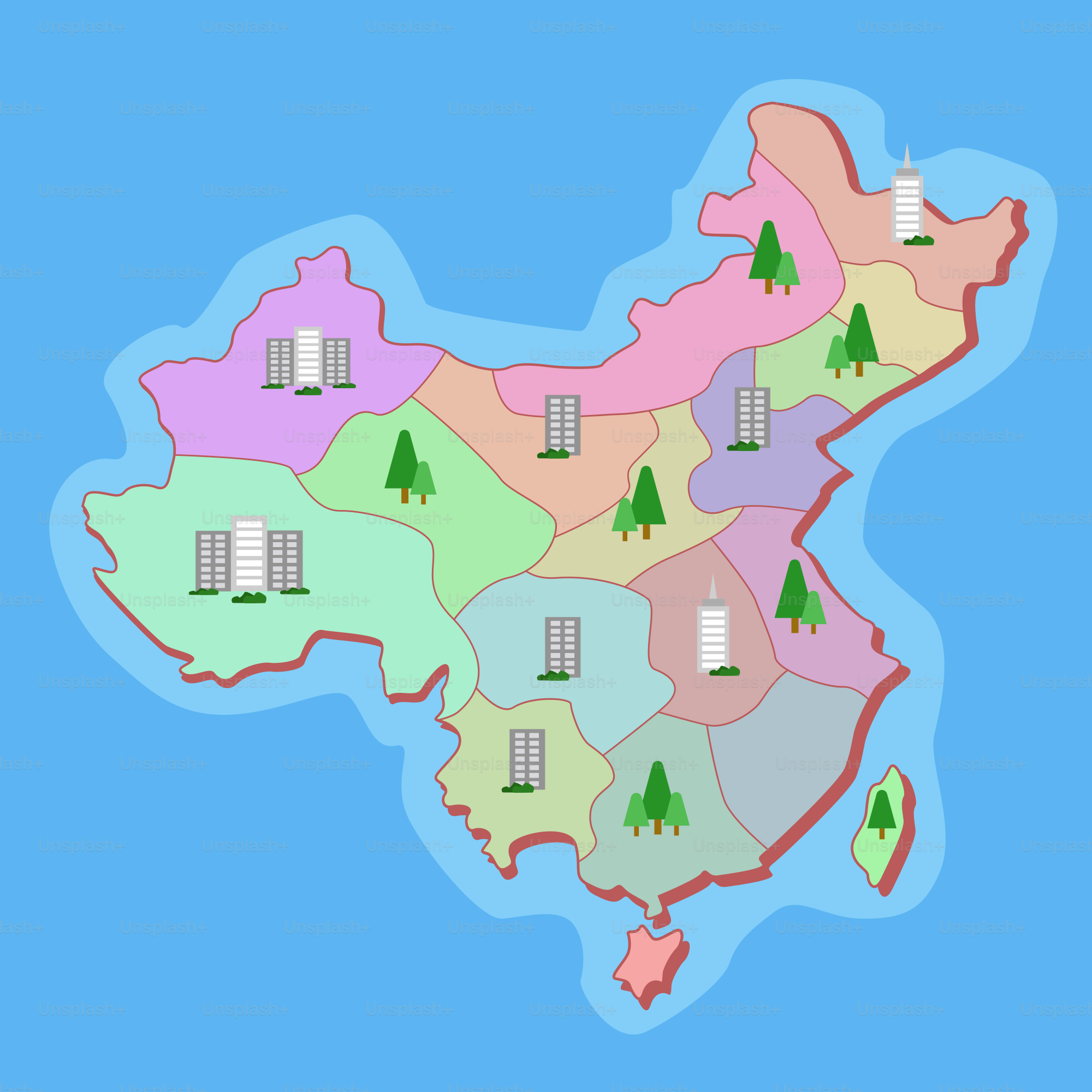 A map of the country of ireland