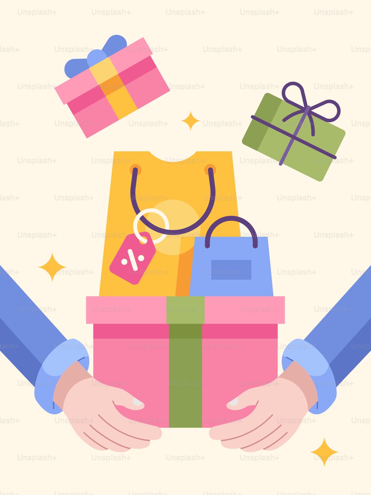 A person holding a gift box with a gift in it