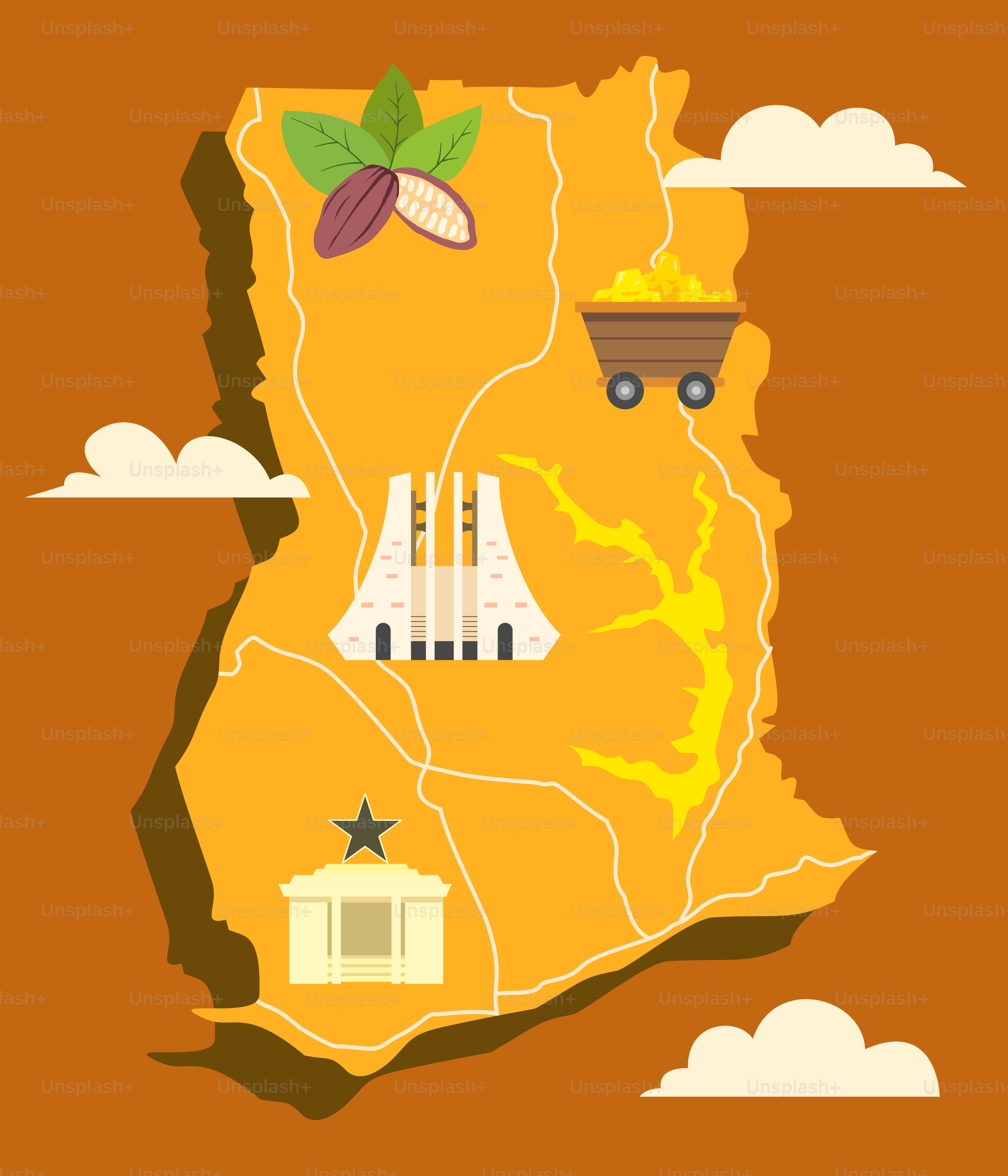 A map of the state of texas with a brown background