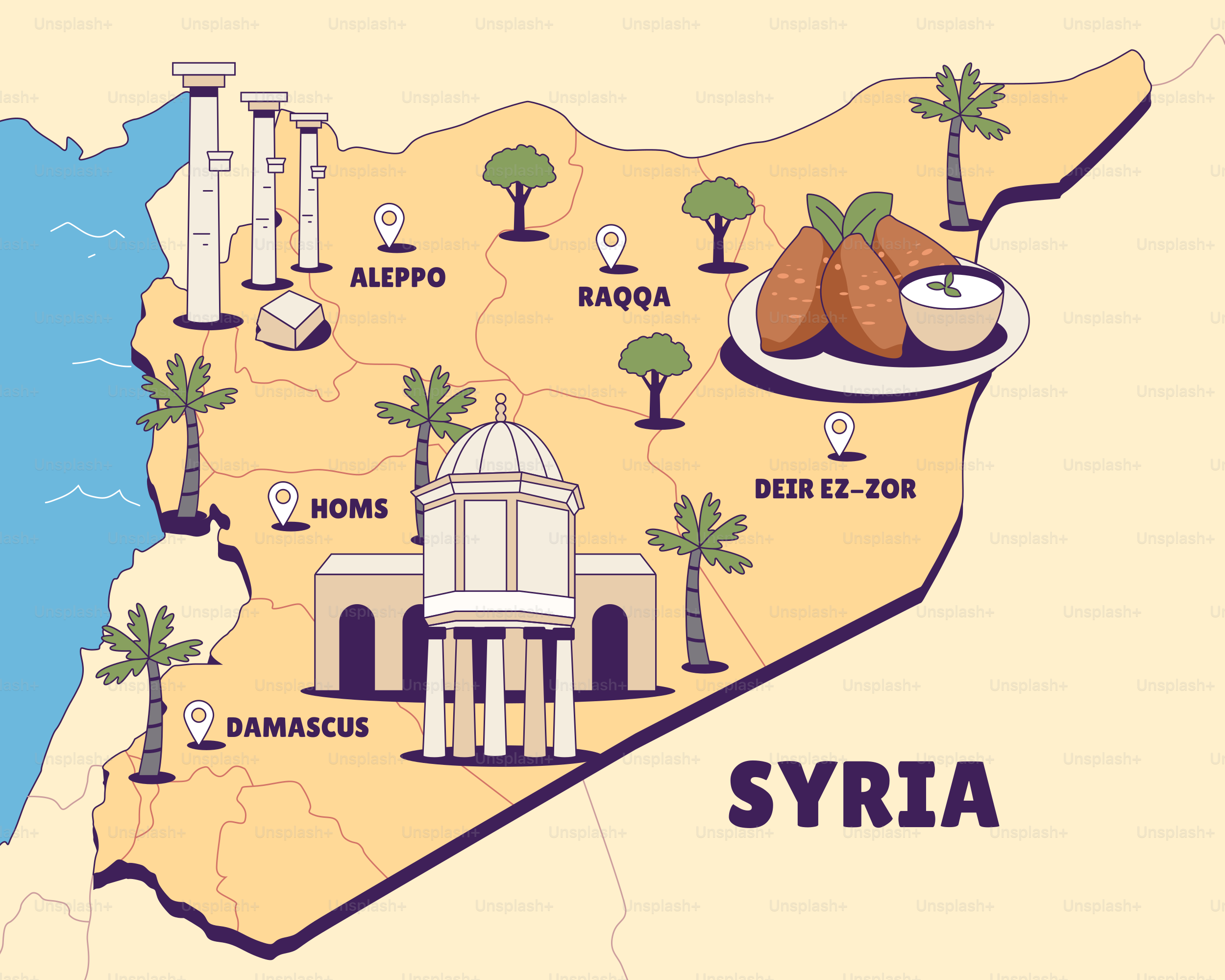 A map of the country of cyprus