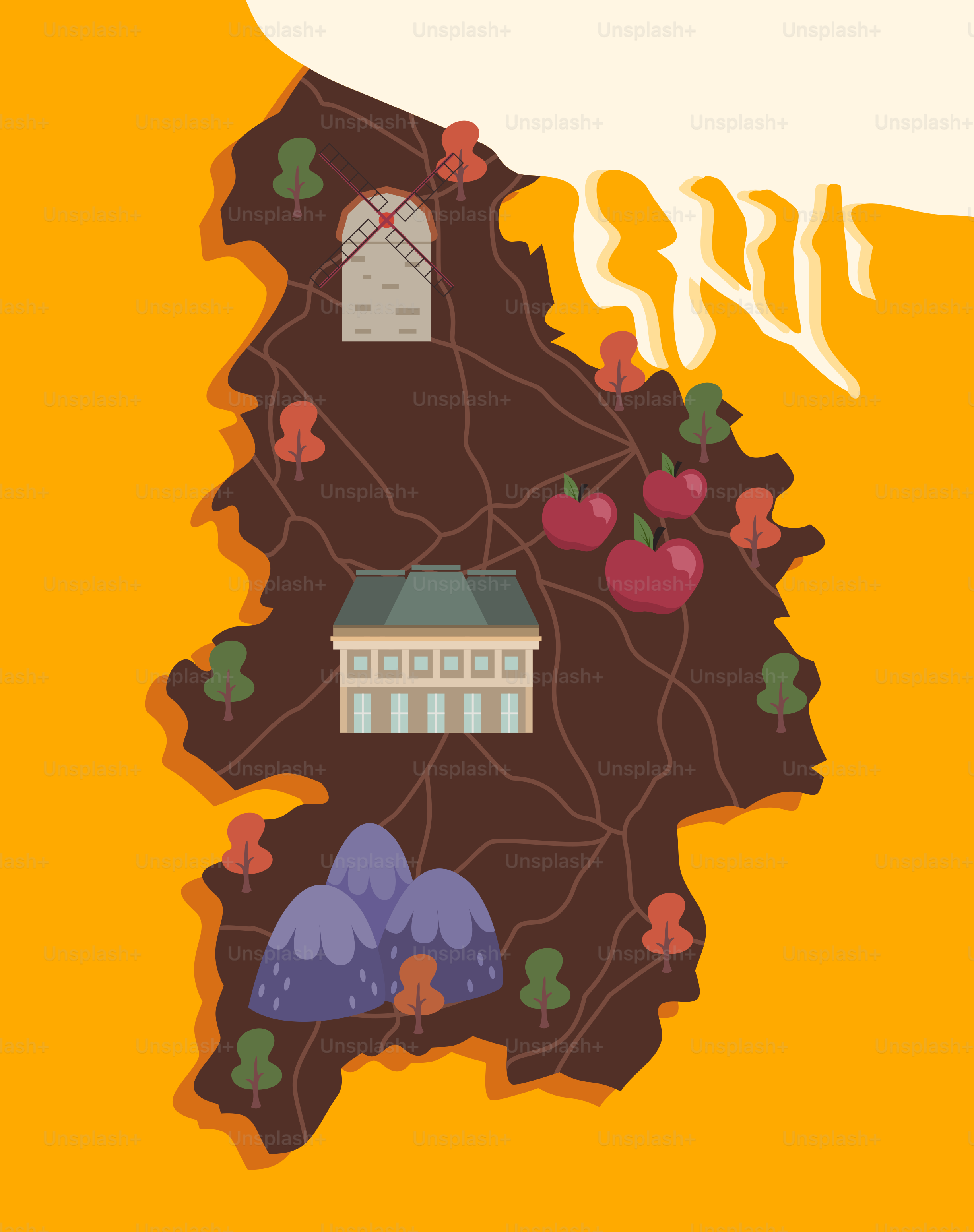 미시시피 주(州)의 지도에 mississippi라는 단어가 적혀 있습니다.