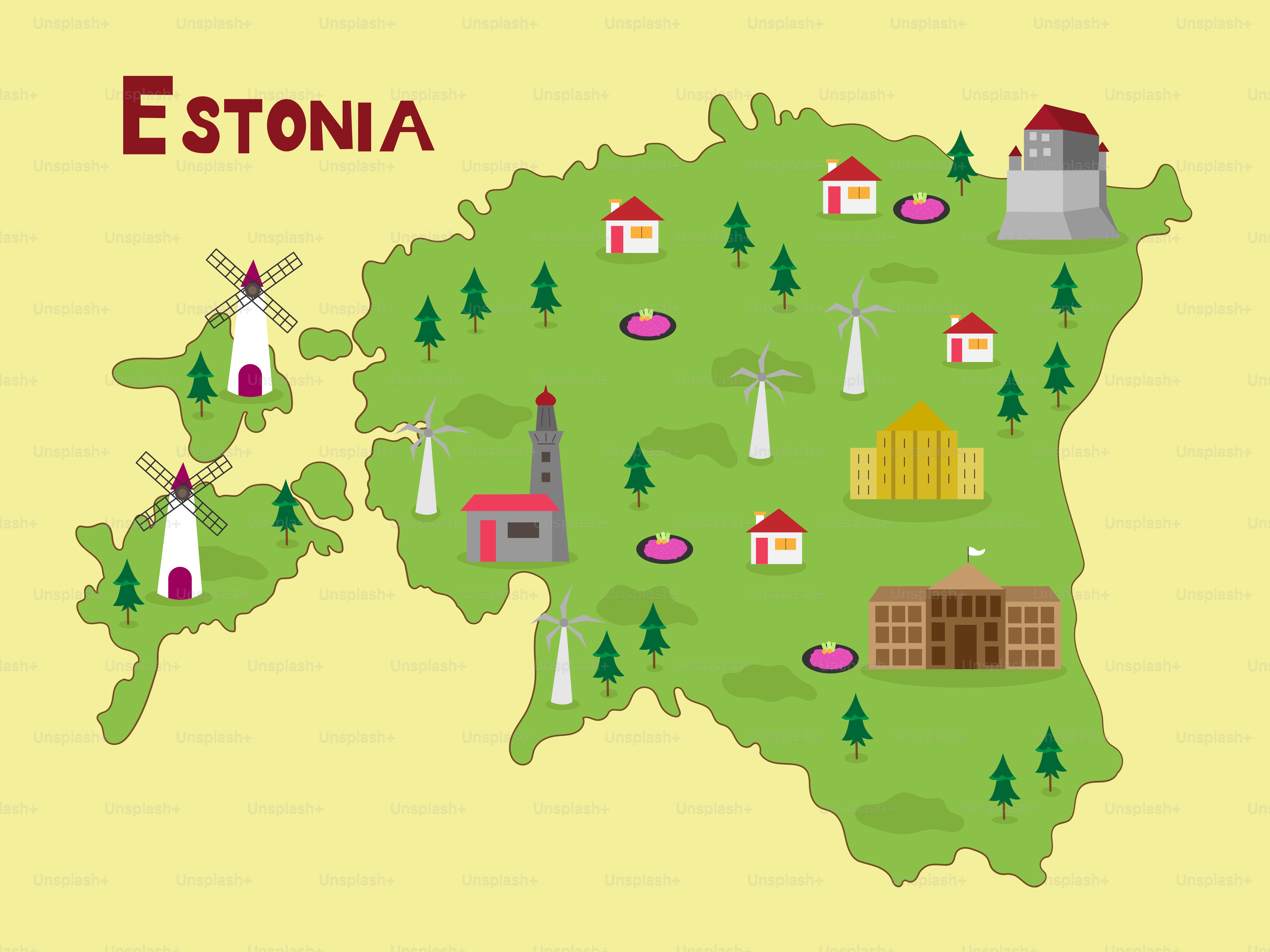 Eine Karte des spanischen Landes