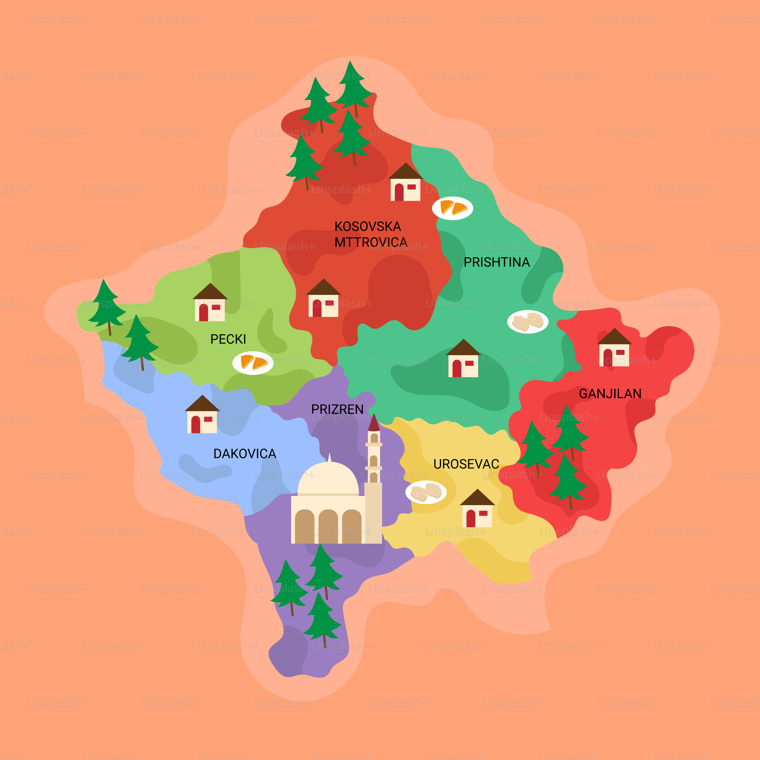A map of india with all the major cities