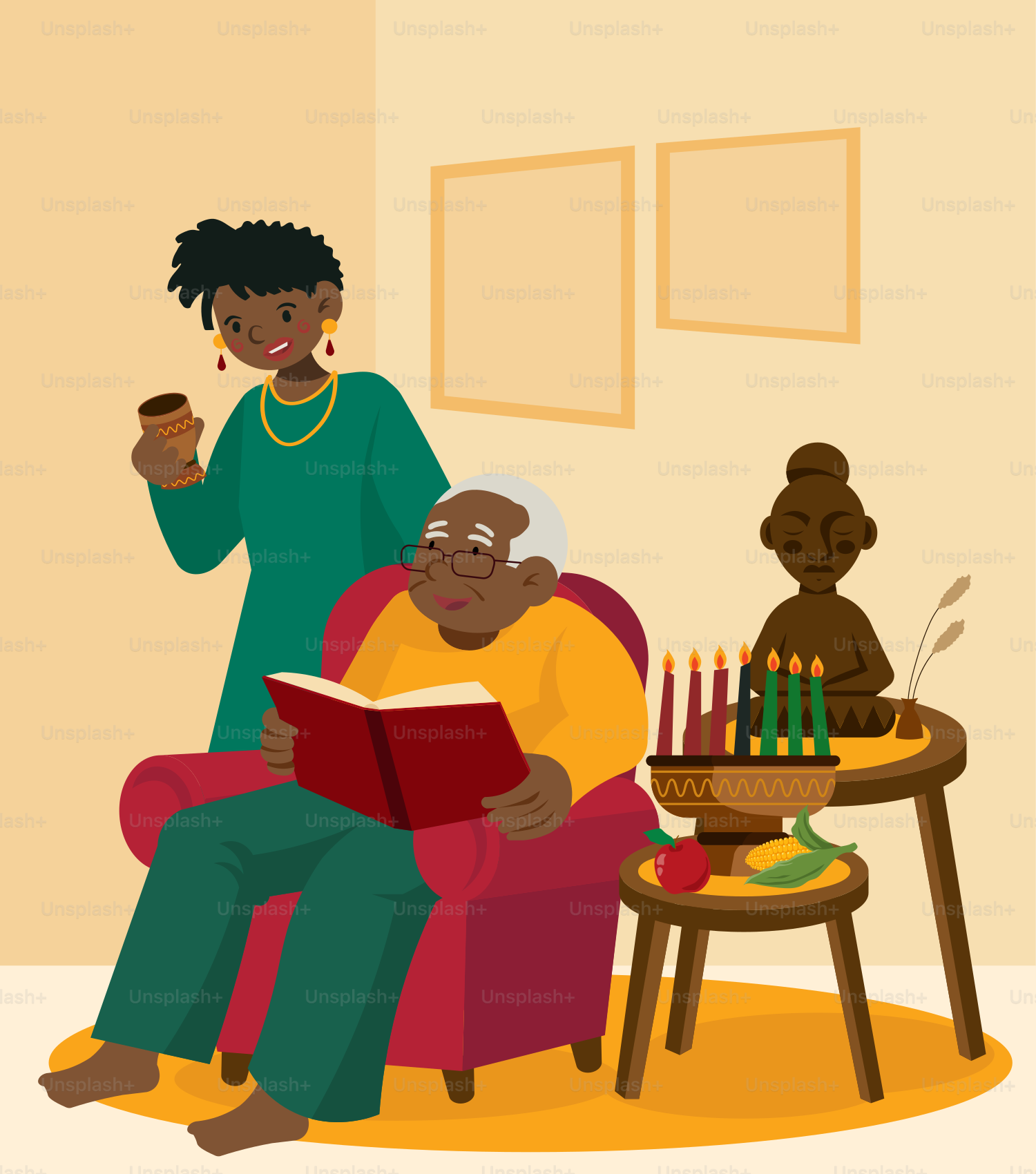 A woman sitting in a chair reading a book