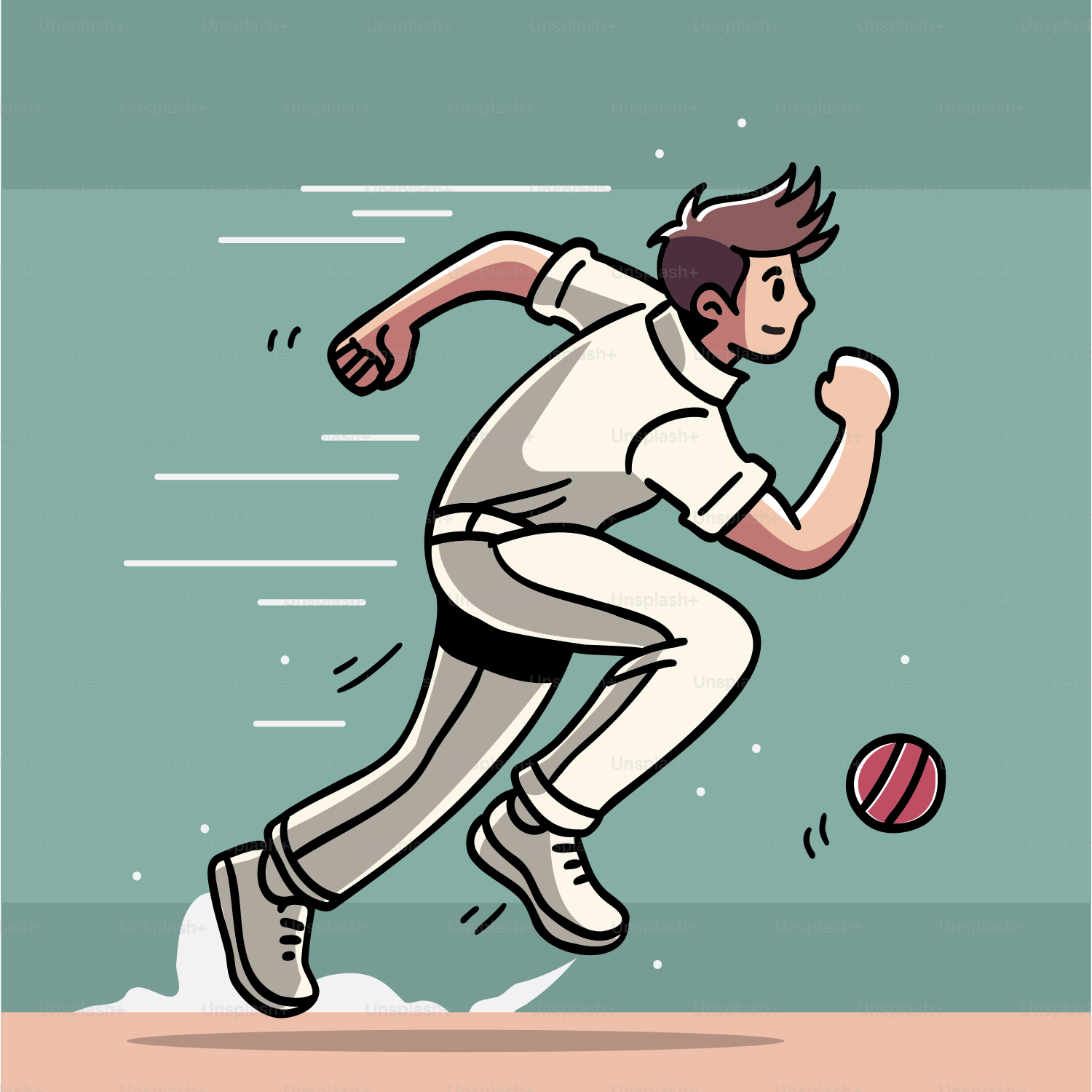 Um homem correndo com uma bola na mão