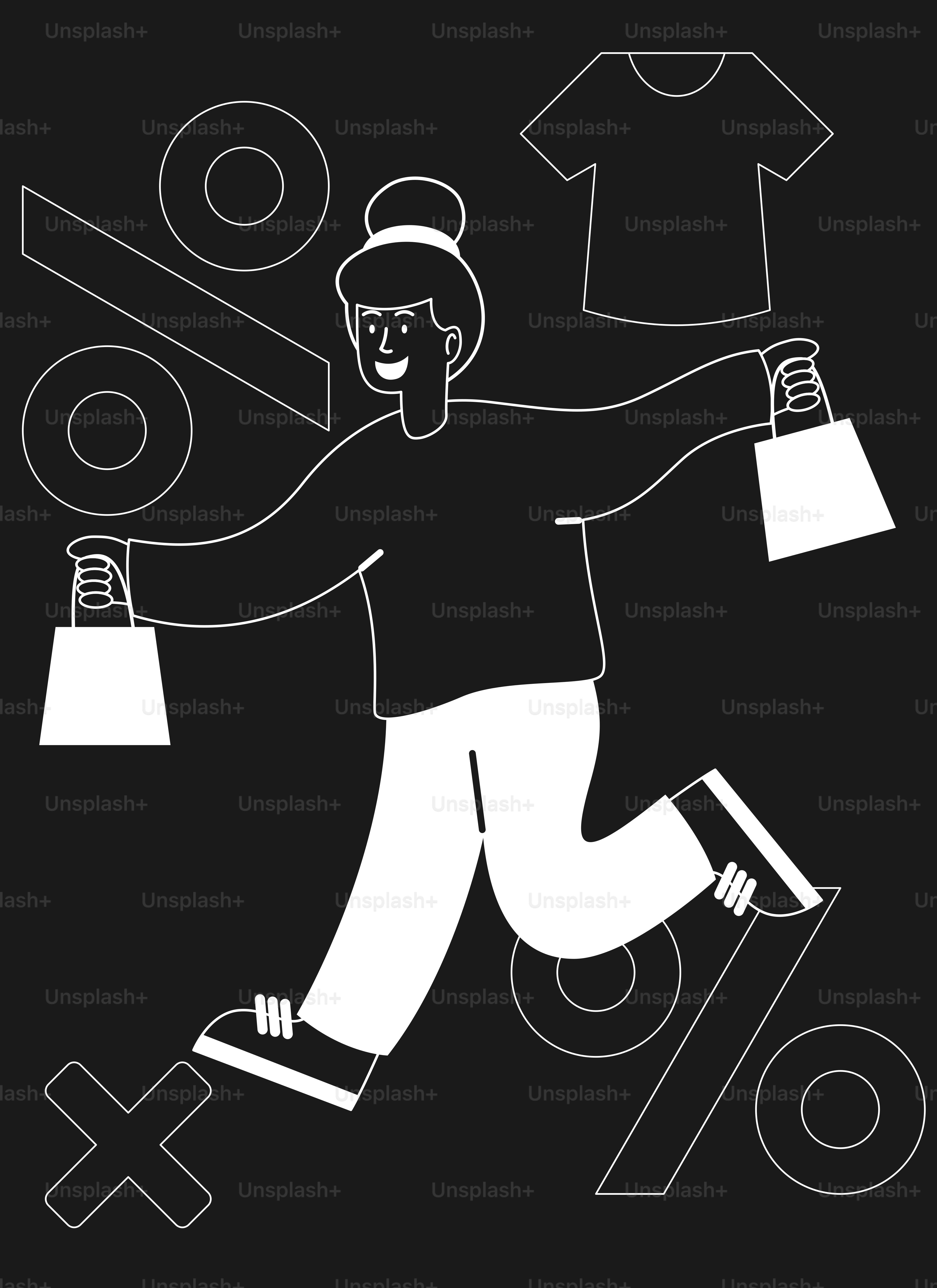 A black and white drawing of a man carrying a bag
