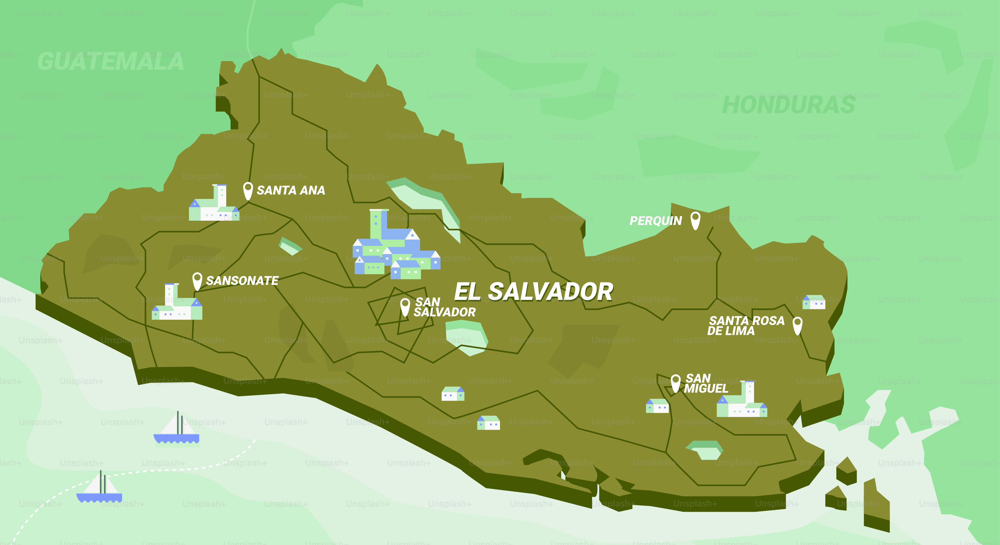 A map of the island of samar