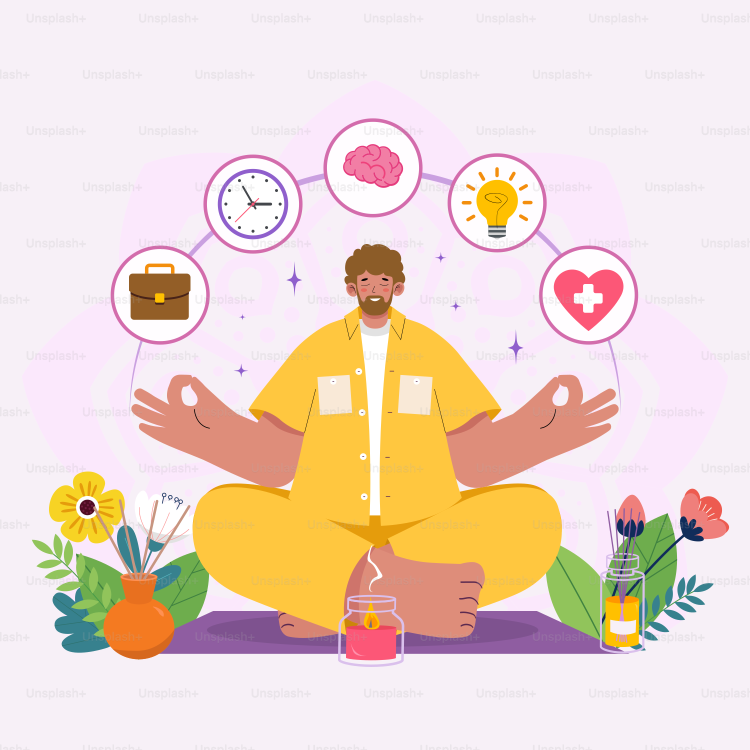 A man sitting in the middle of a yoga pose