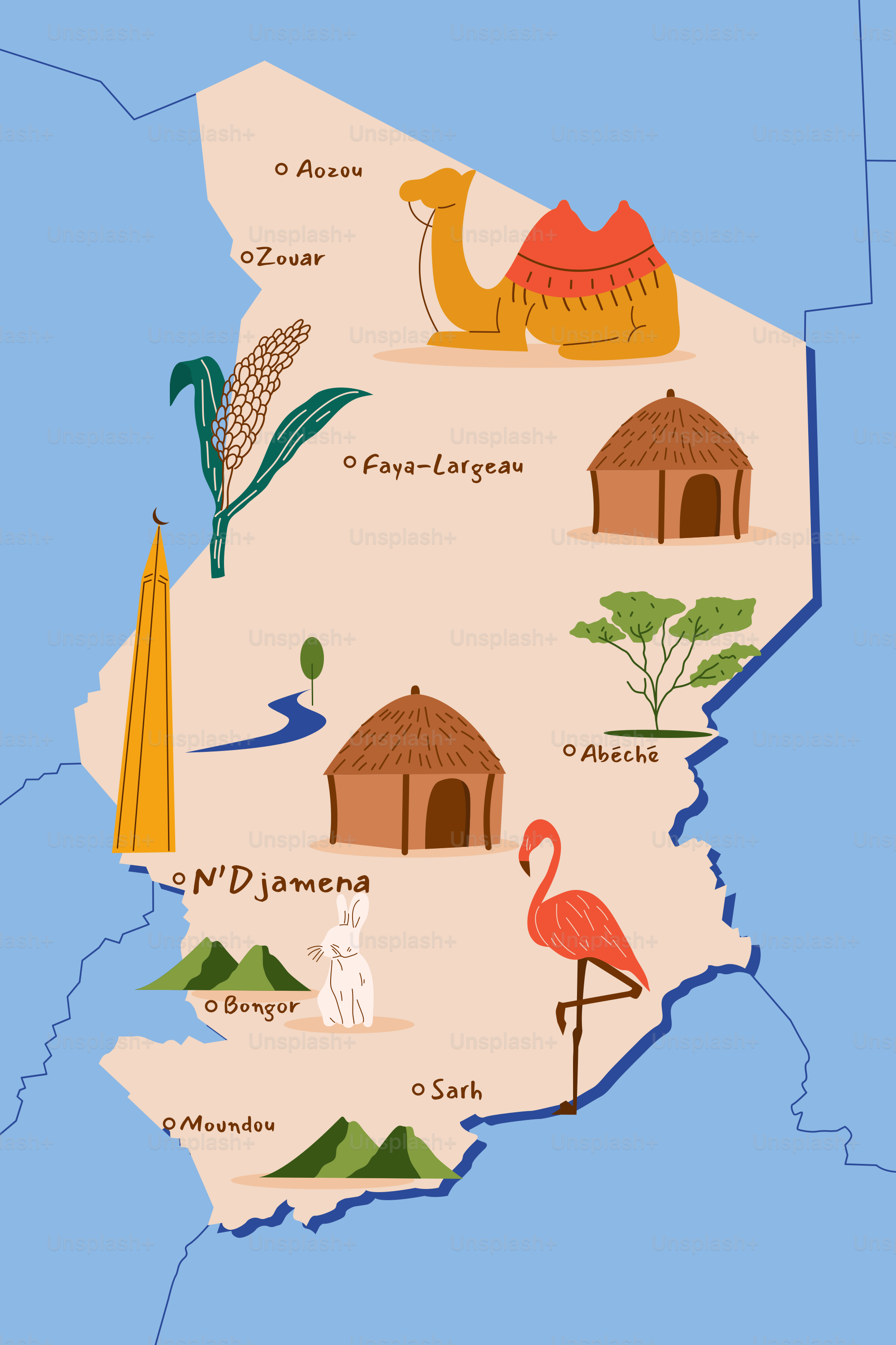 A map of the country of madagascar