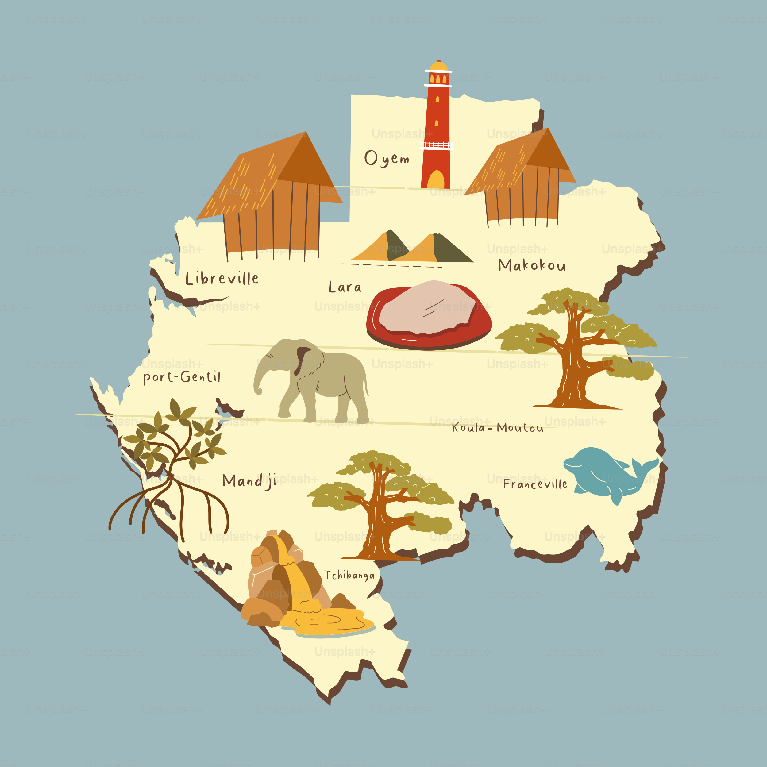 A map of the country of south africa