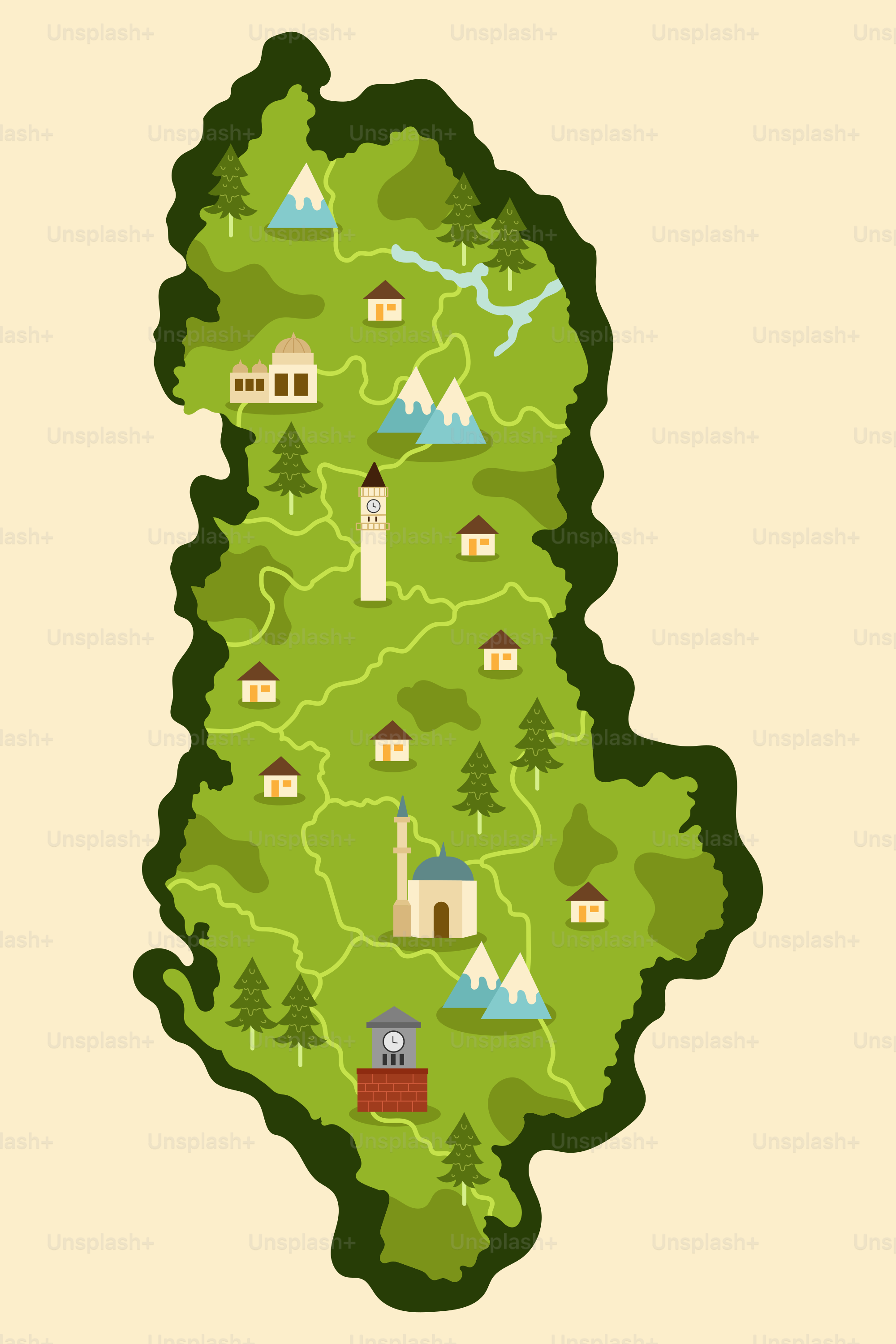 A map of the state of michigan