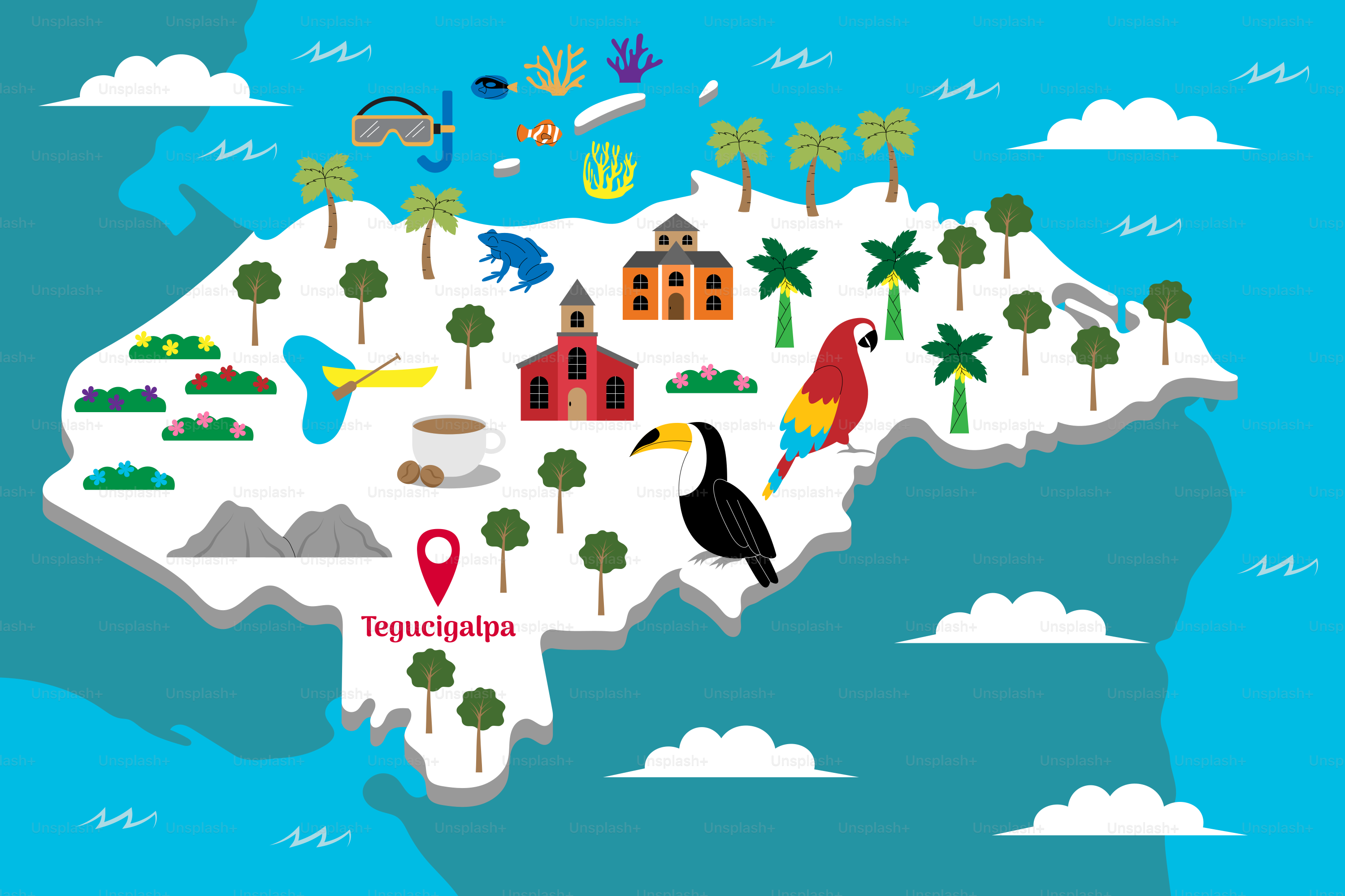 A map of the country of thailand