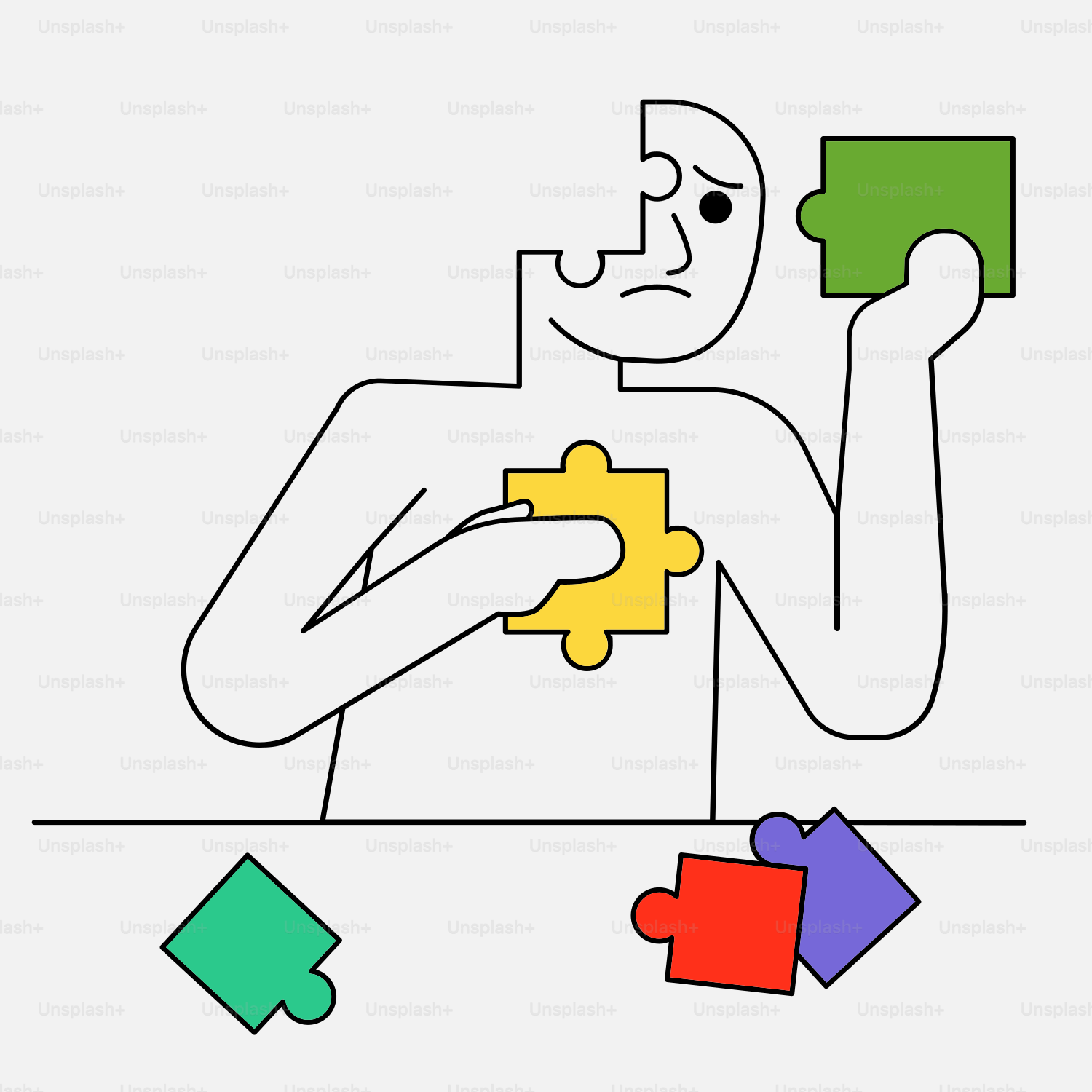 A person holding a piece of a puzzle