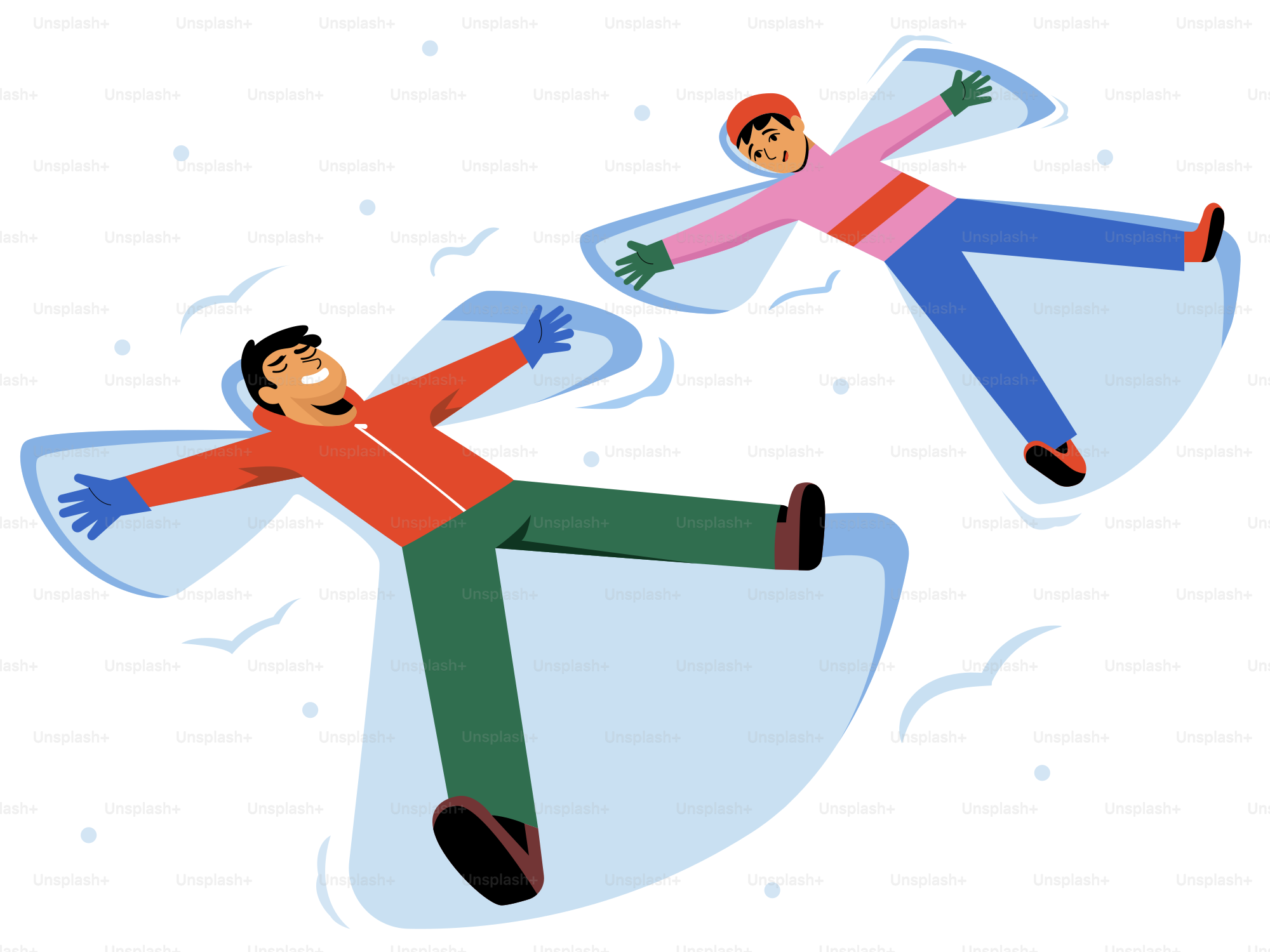 A man falling off a snowboard in the snow