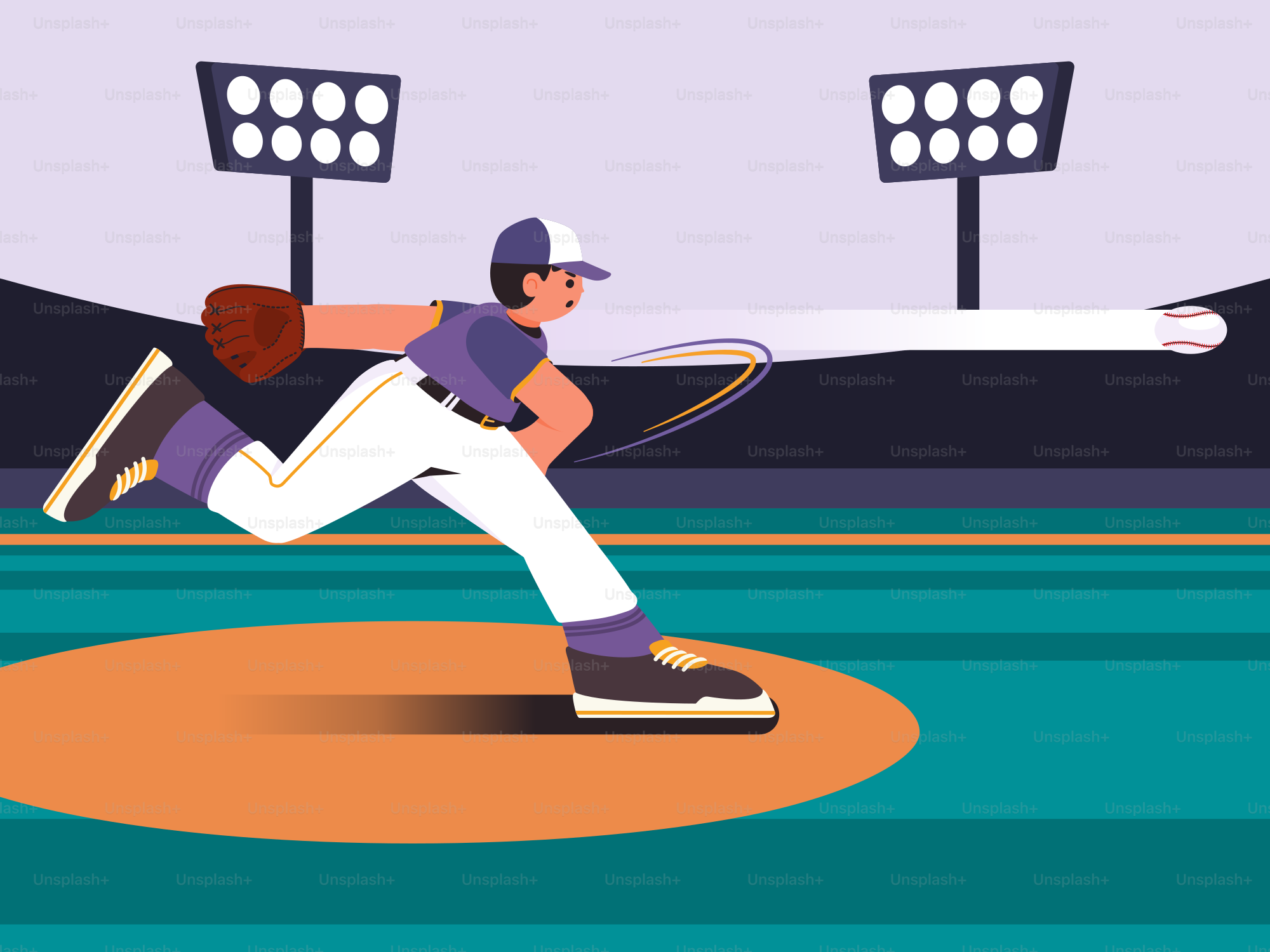 A baseball player pitching a ball on top of a field