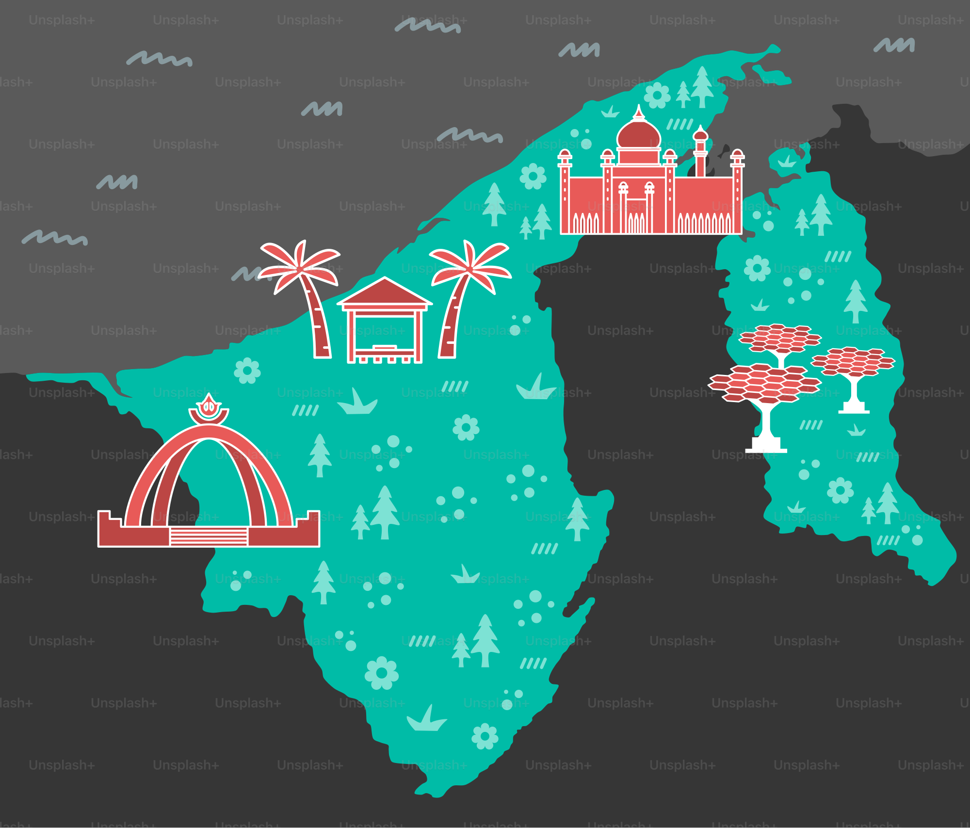 A map of the state of michigan