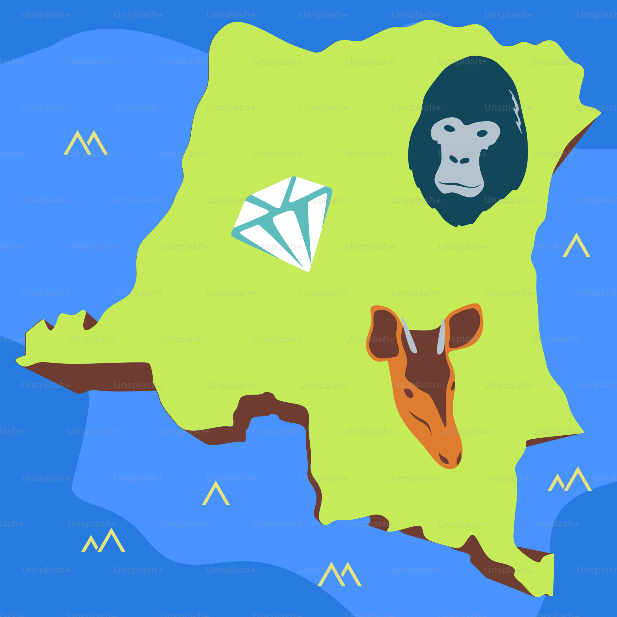 Eine Karte mit einem Bild einer Giraffe und einem Diamanten