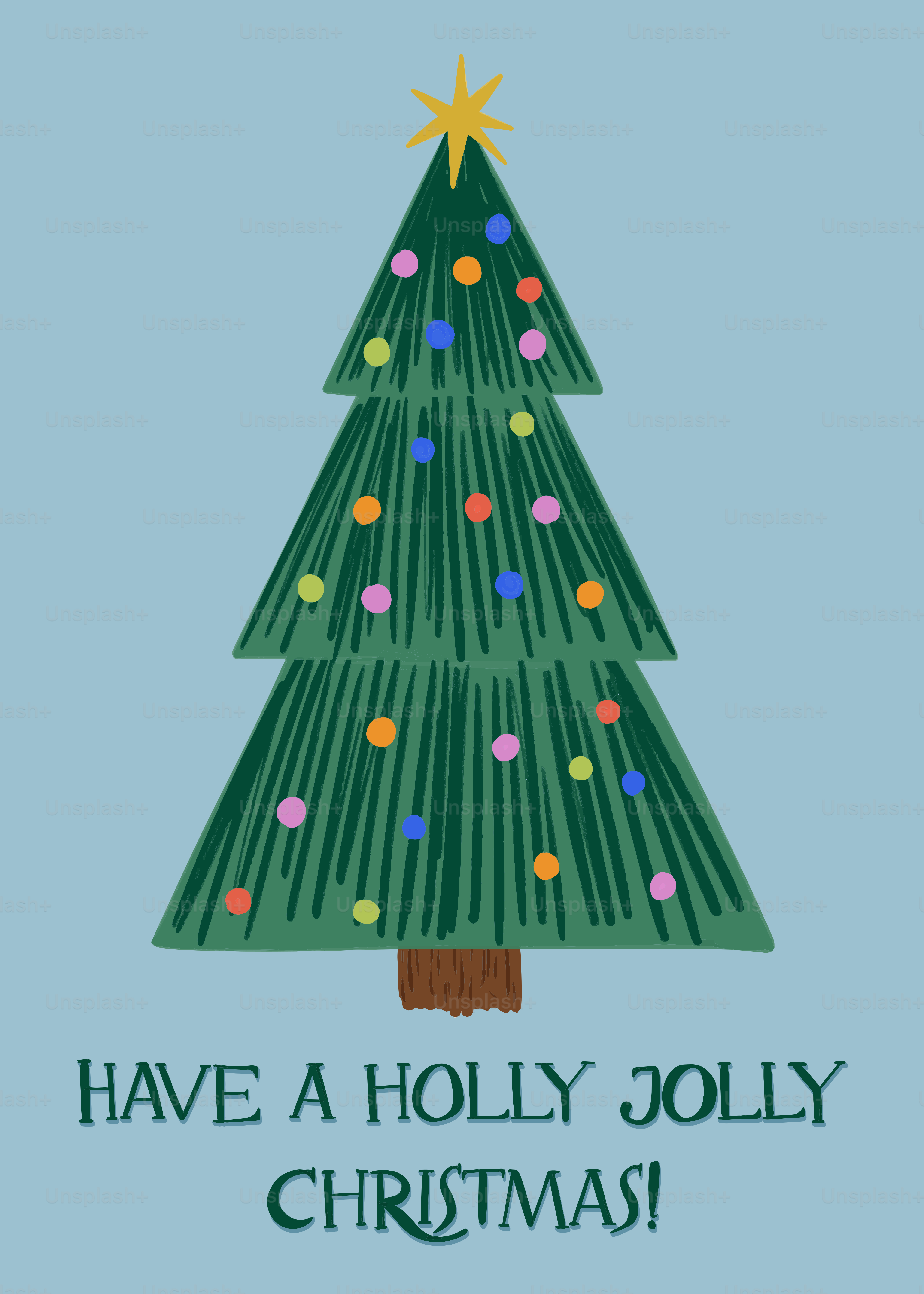 A christmas tree with a star on top of it