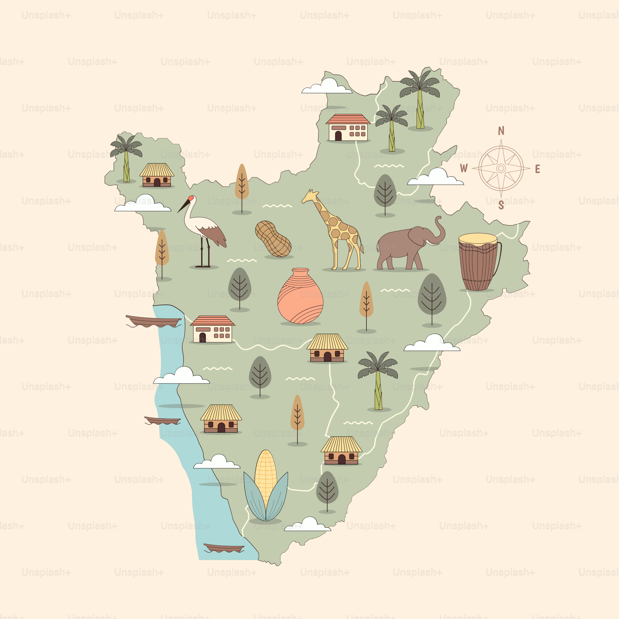 Un mapa del estado de Wisconsin