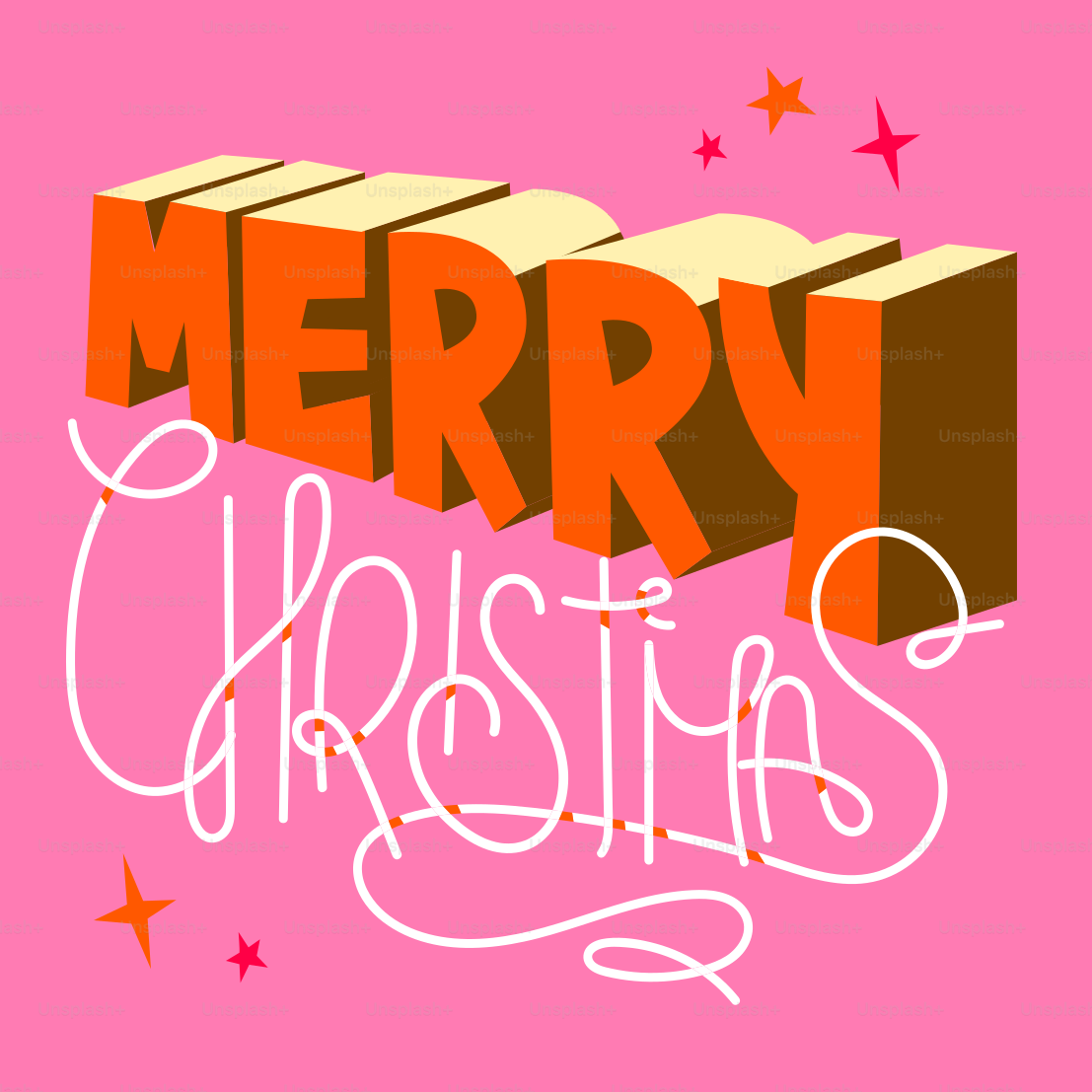 Un fond rose avec les mots joyeux Noël