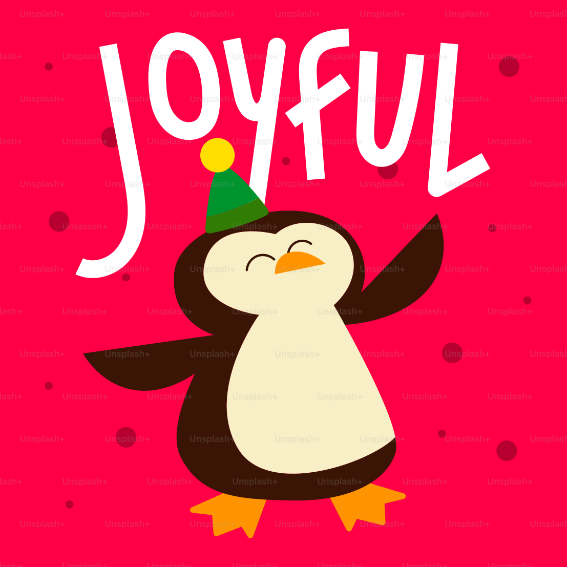 Un manchot avec un chapeau de fête sur la tête