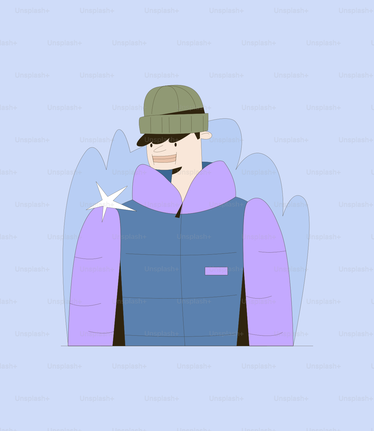 Un homme portant un chapeau et une veste vectoriel – Image de Noël sur  Unsplash, image size:3000x3462