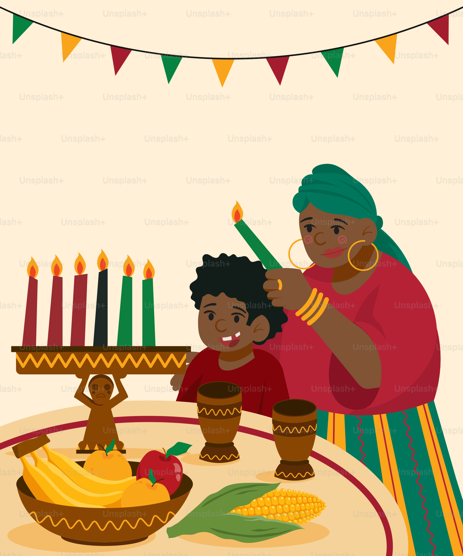 Une femme et un enfant assis à une table avec un gâteau