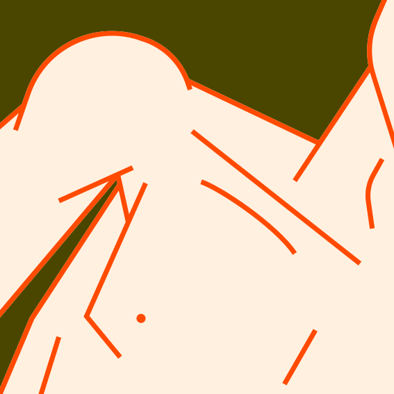 Una donna sdraiata con le gambe incrociate