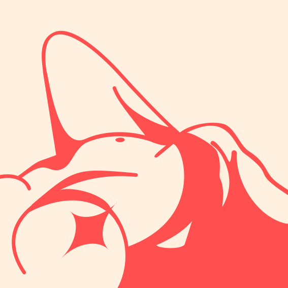 Un disegno di una donna sdraiata a pancia in giù