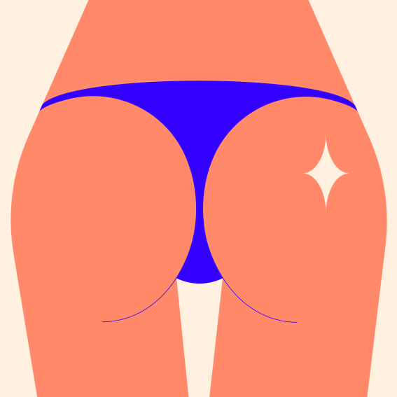 A woman's butt with a star on it