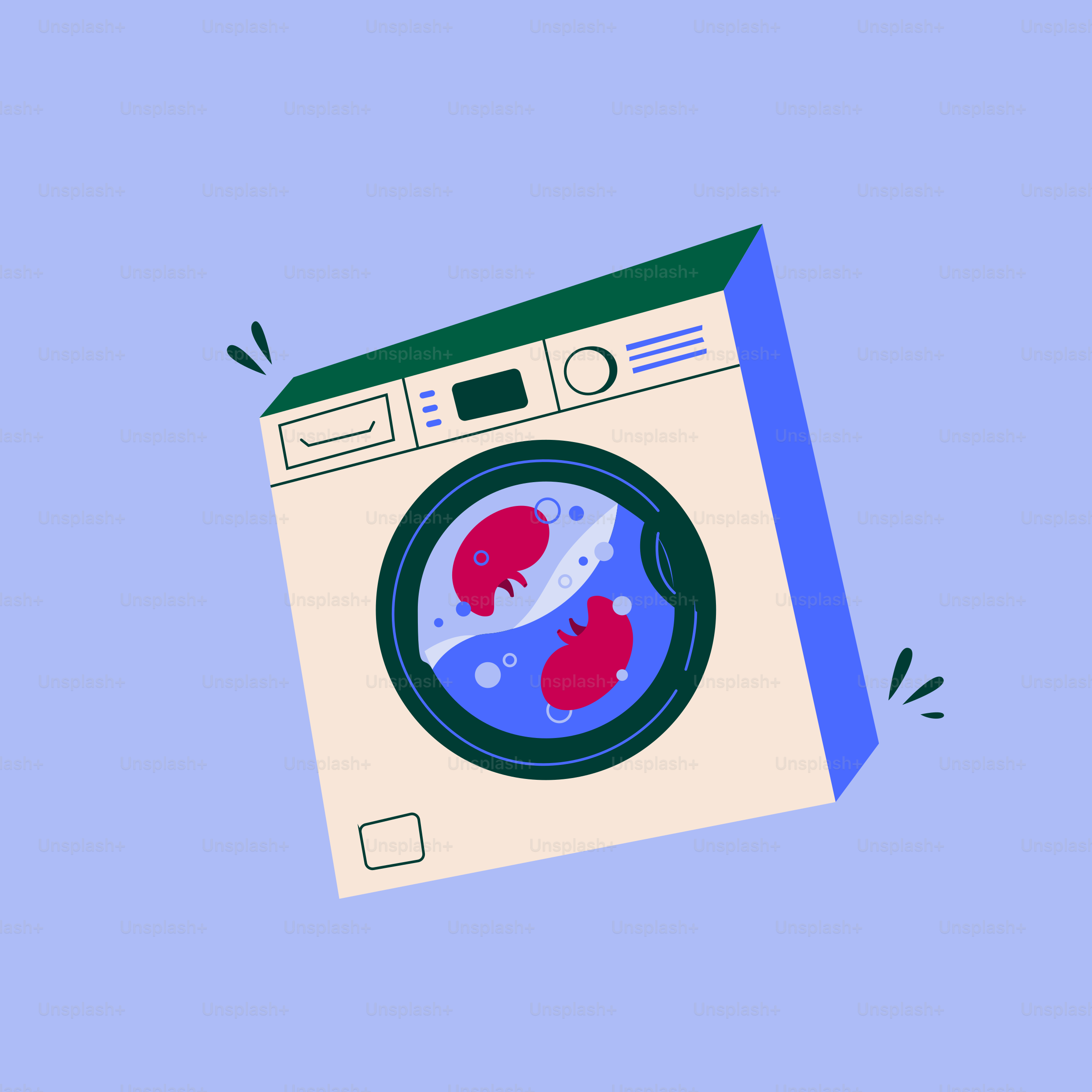 A picture of a washing machine with the door open