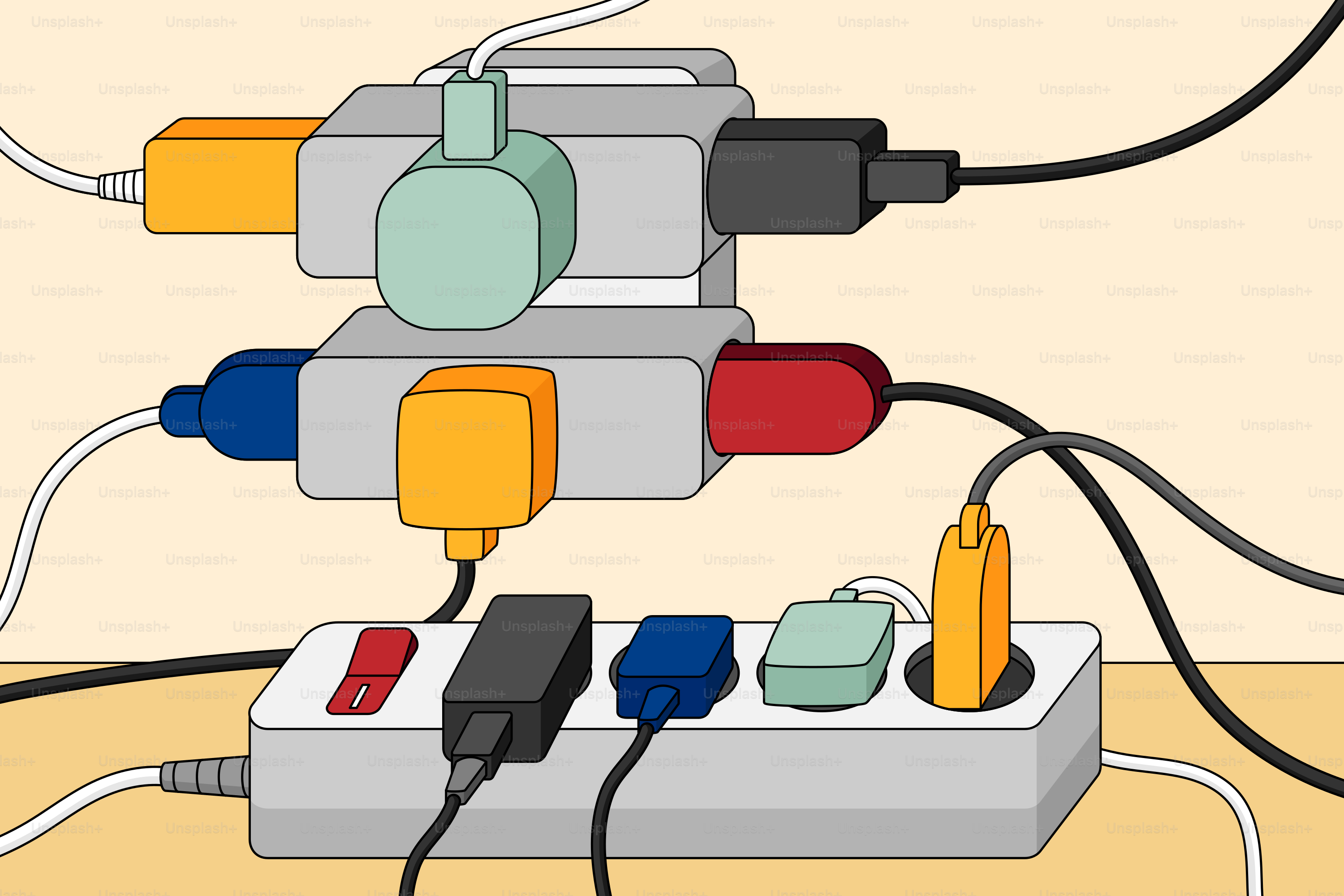 A diagram of a switch box with multiple wires connected to it