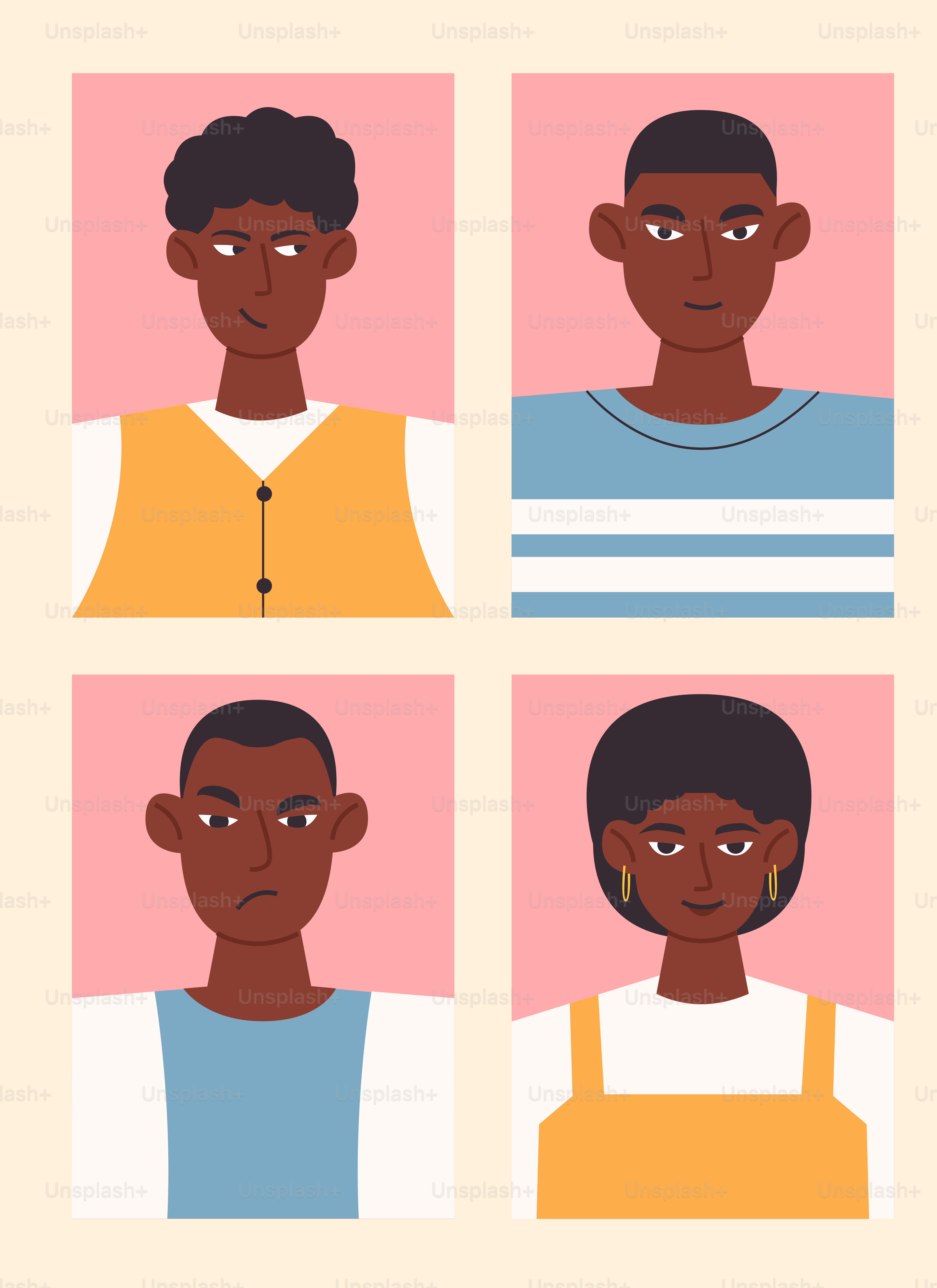 Eine Gruppe von Menschen mit unterschiedlichen Gesichtsausdrücken