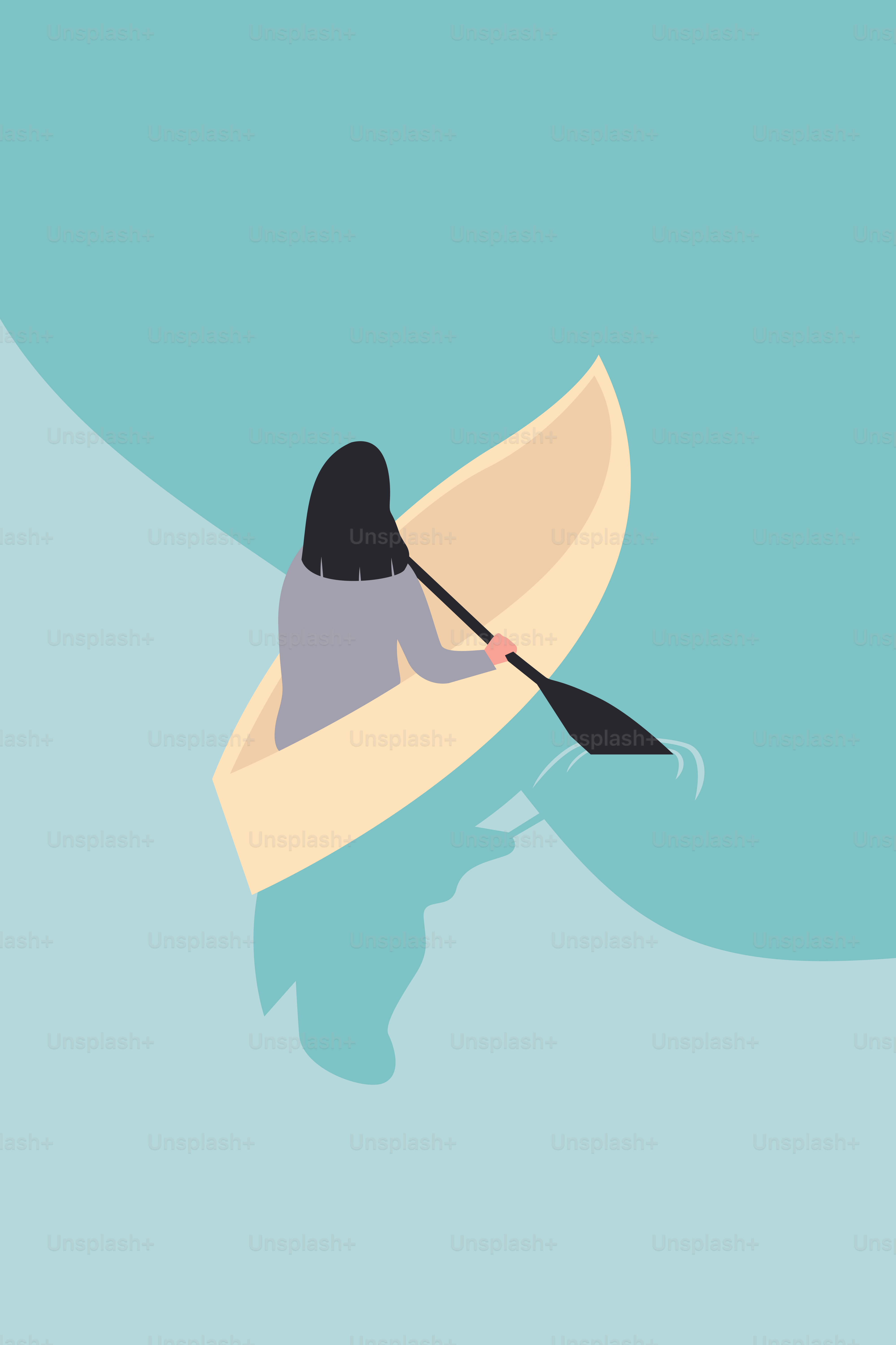 Una persona in kayak su un scorpo d'acqua