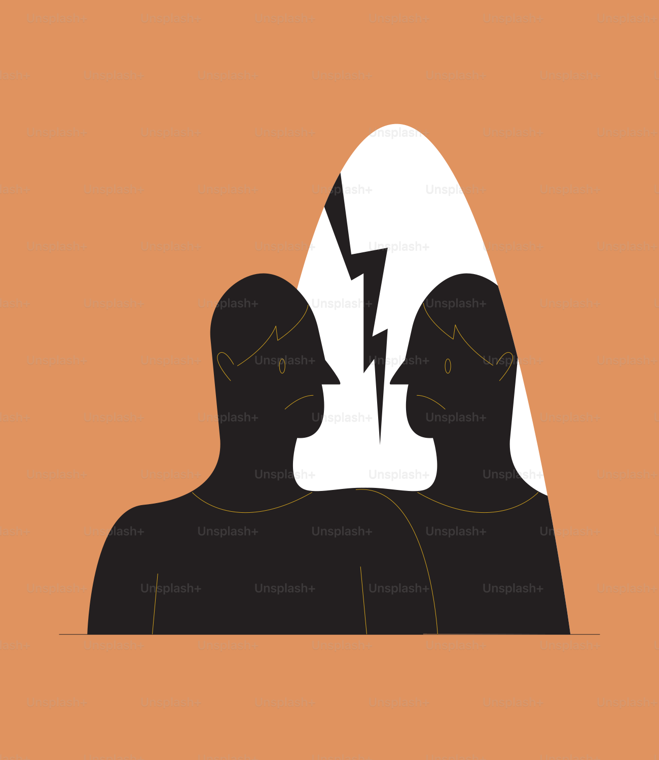 Quelques personnes se font face