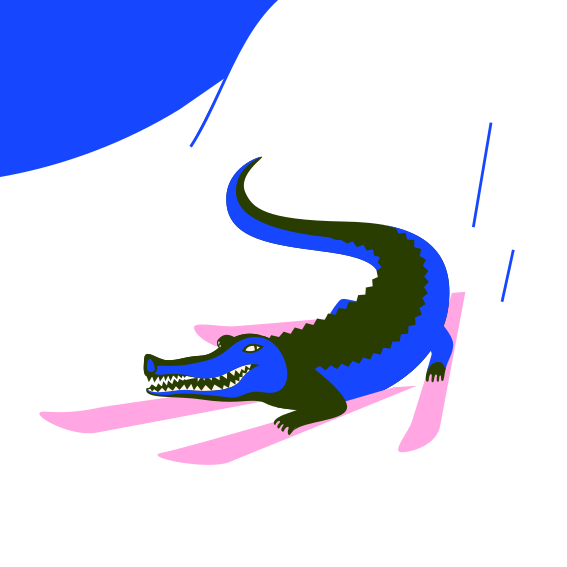 A drawing of a crocodile on a white background vector – Winter Image on  Unsplash, image size:3000x3000